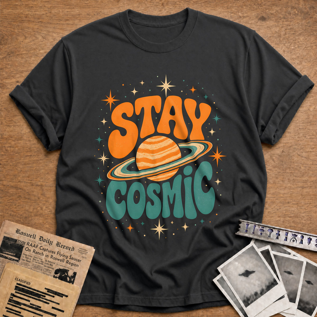 Stay Cosmic 53 T-Shirt - Charcoal
