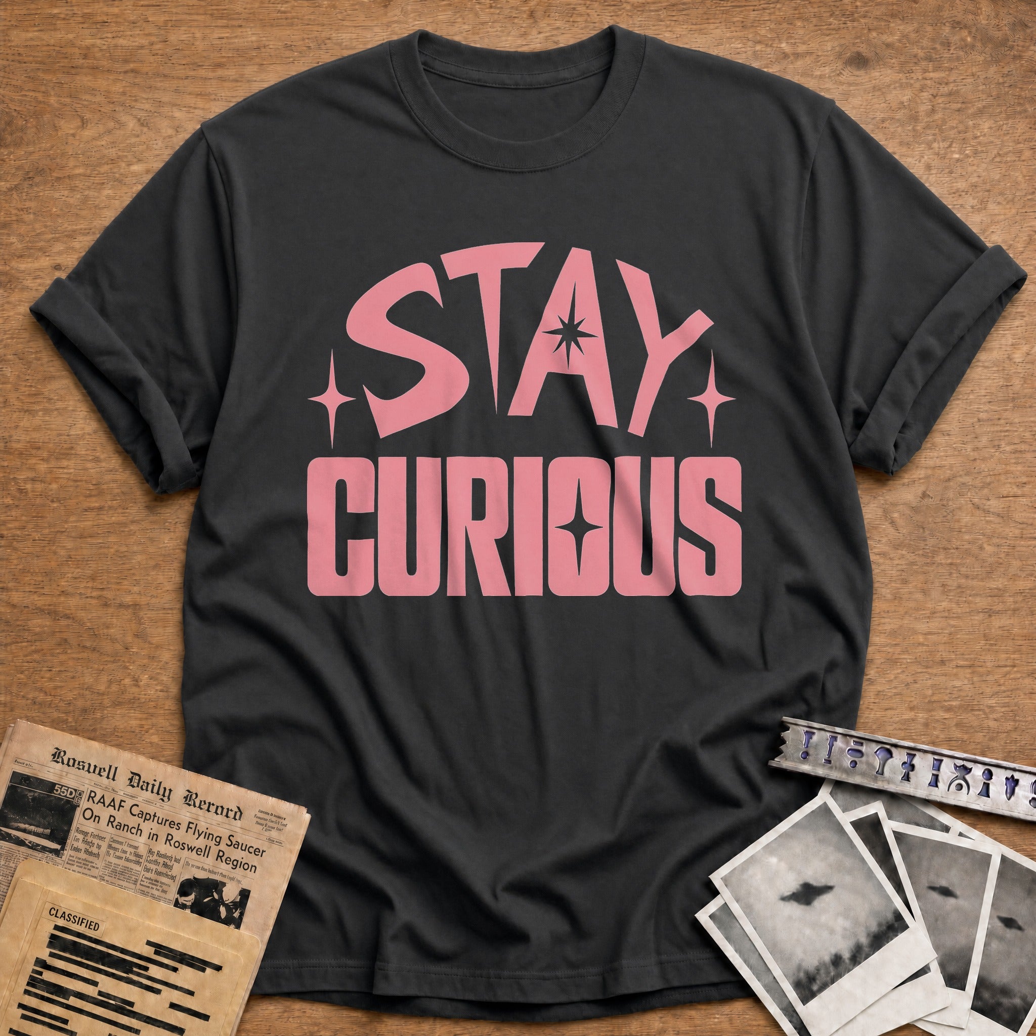 Stay Curious - Charcoal