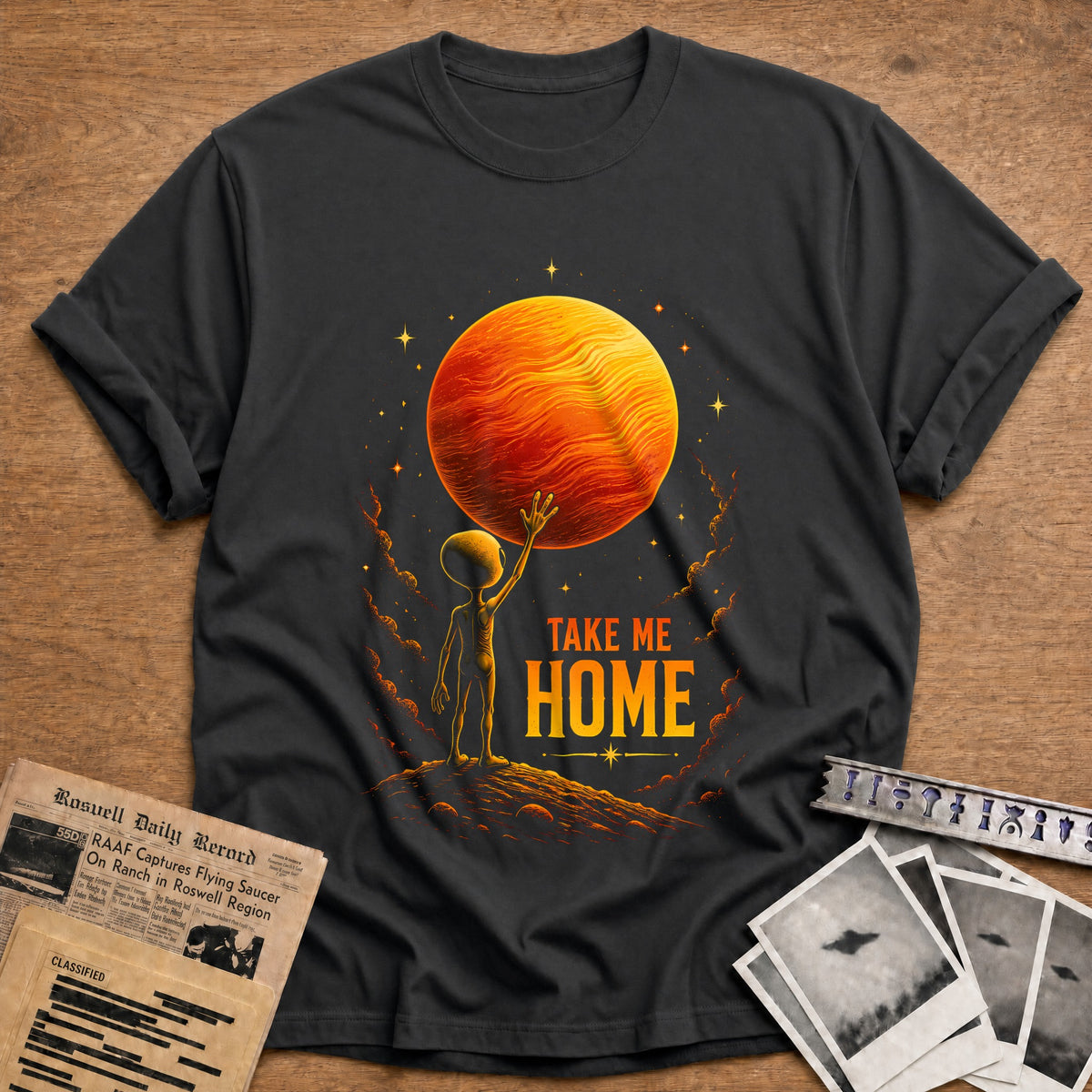 Take Me Home Surreal 53 T-Shirt - Charcoal