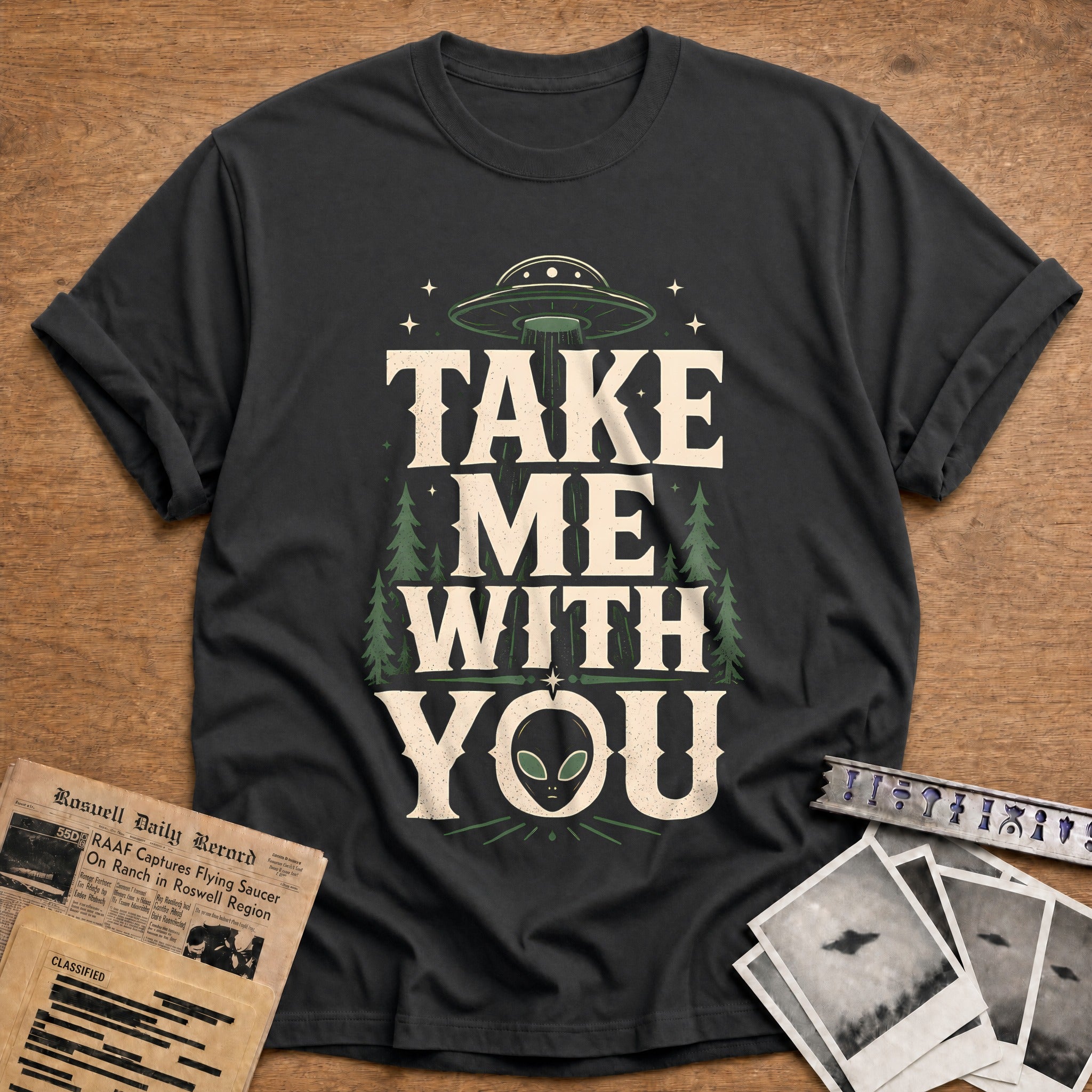 Take Me With You 55 T-Shirt - Charcoal