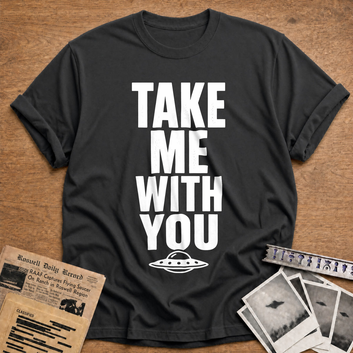 Take Me With You 77 T-Shirt - Charcoal