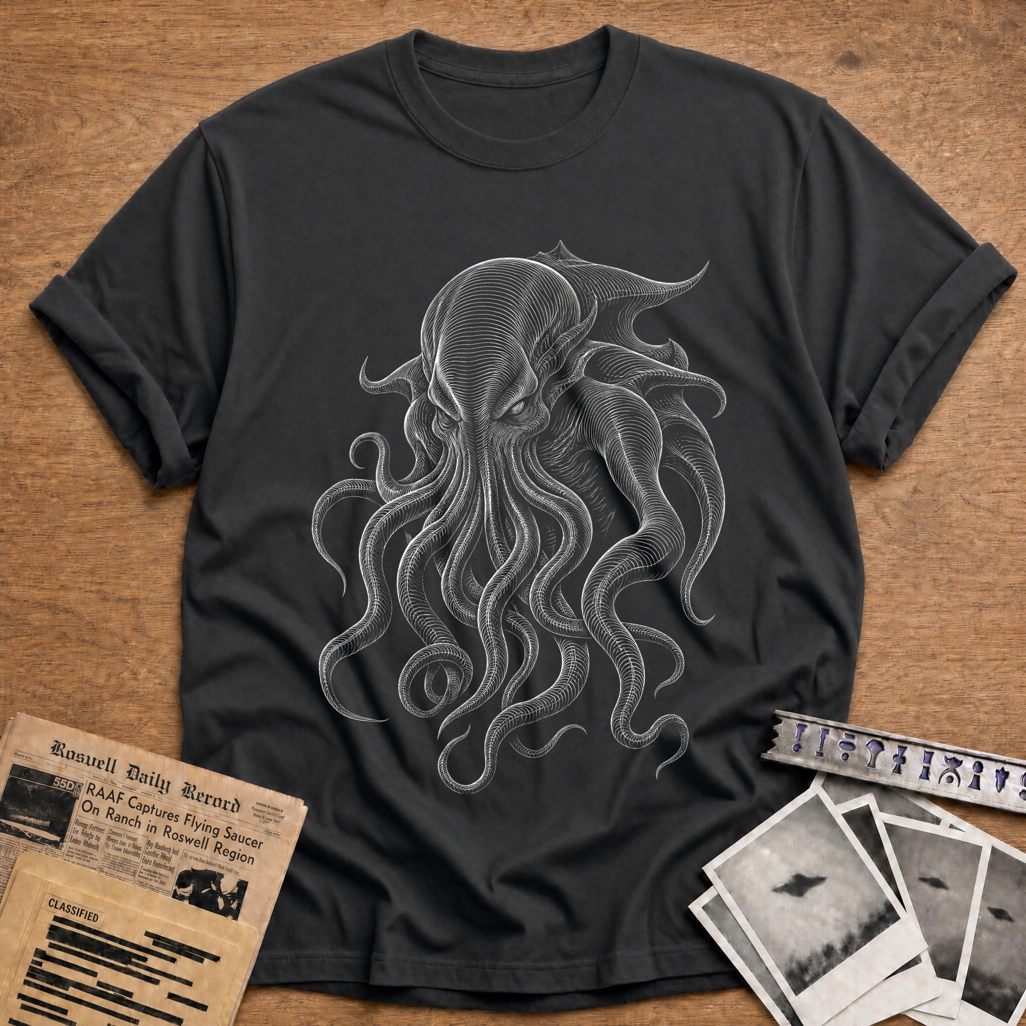 Tentacle Encounter T-Shirt - Charcoal