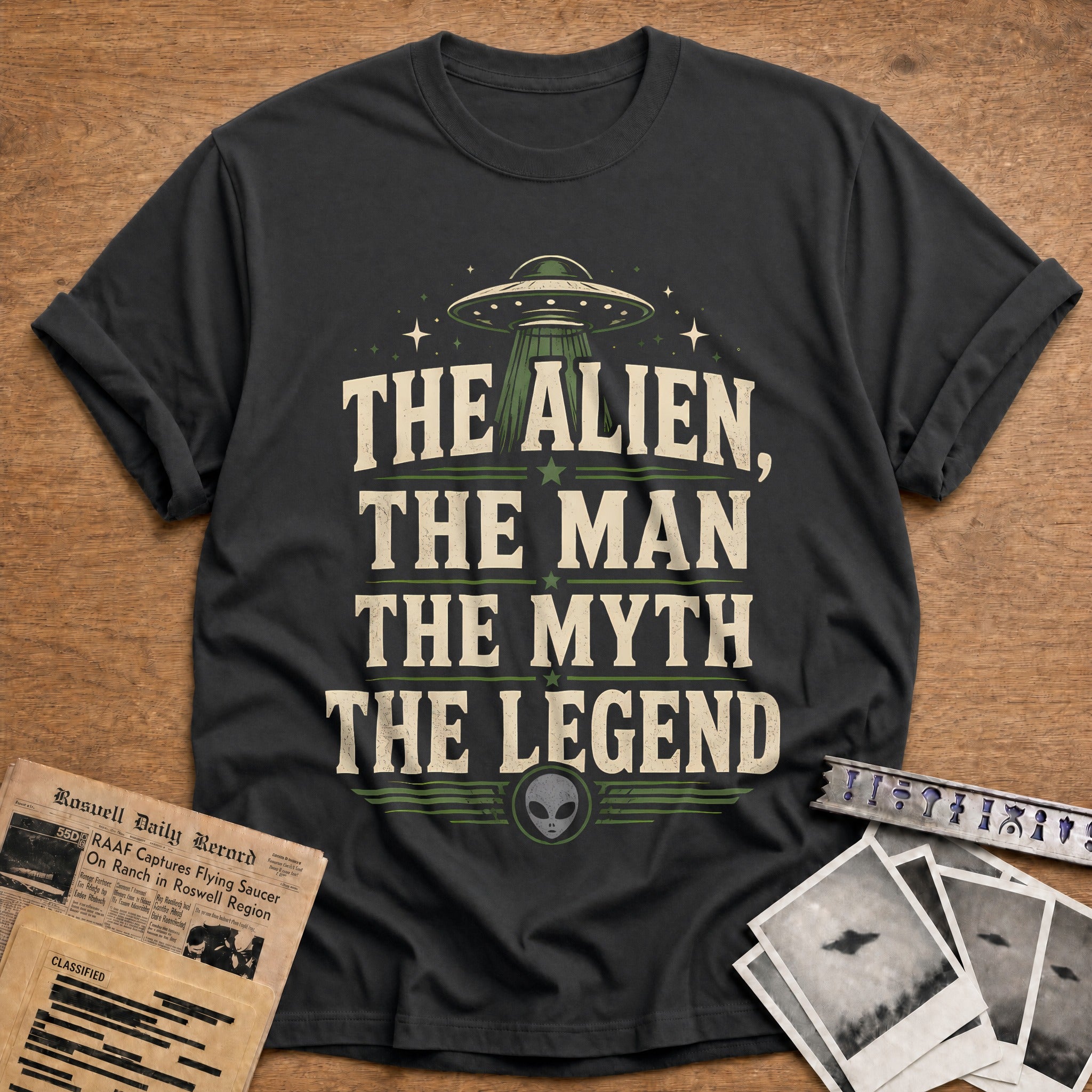 The Alien The Man The Myth The Legend 64 T-Shirt - Charcoal