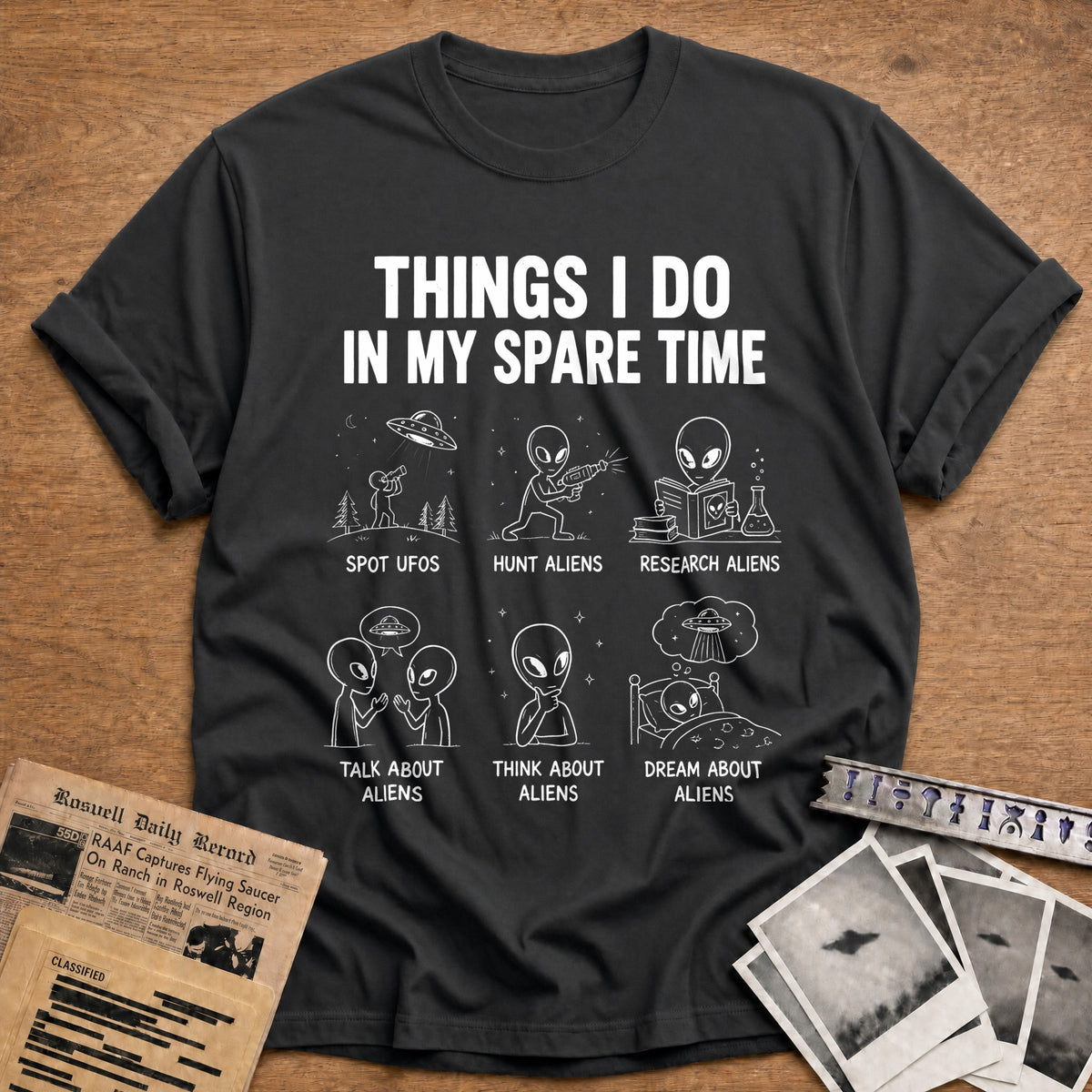 Things I Do In My Spare Time 41 T-Shirt - Charcoal