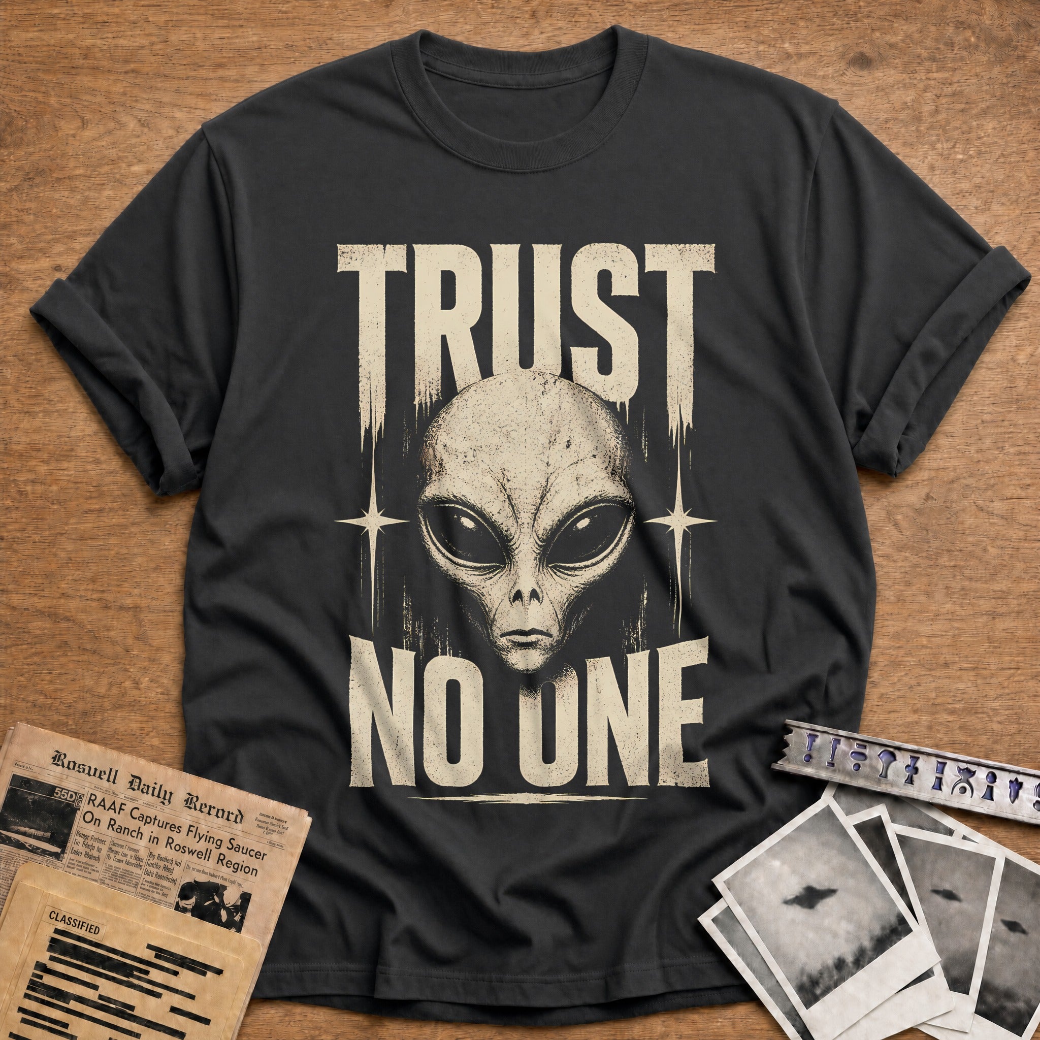 Trust No One T-Shirt - Charcoal