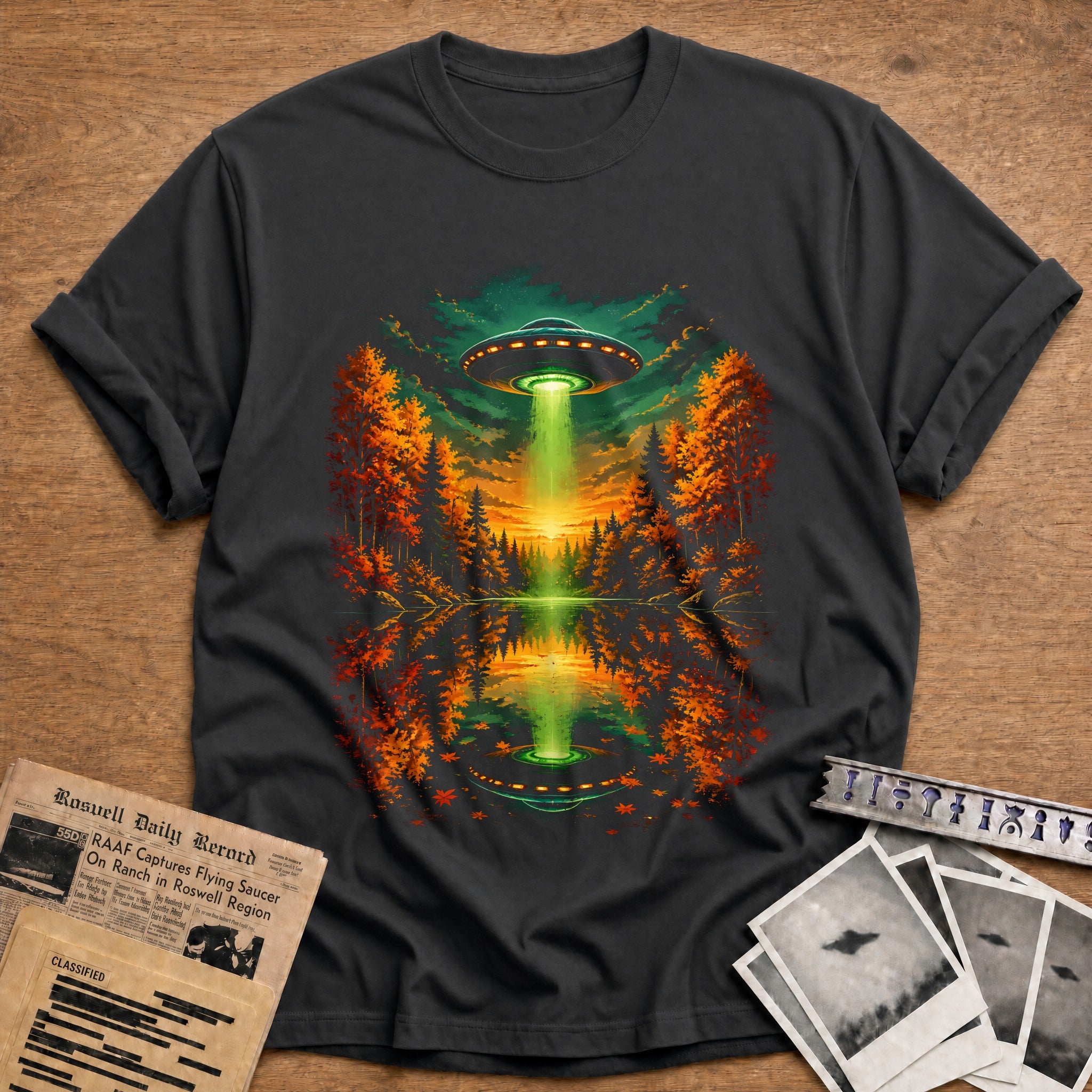 Ufo Lake Reflection 77 - Charcoal