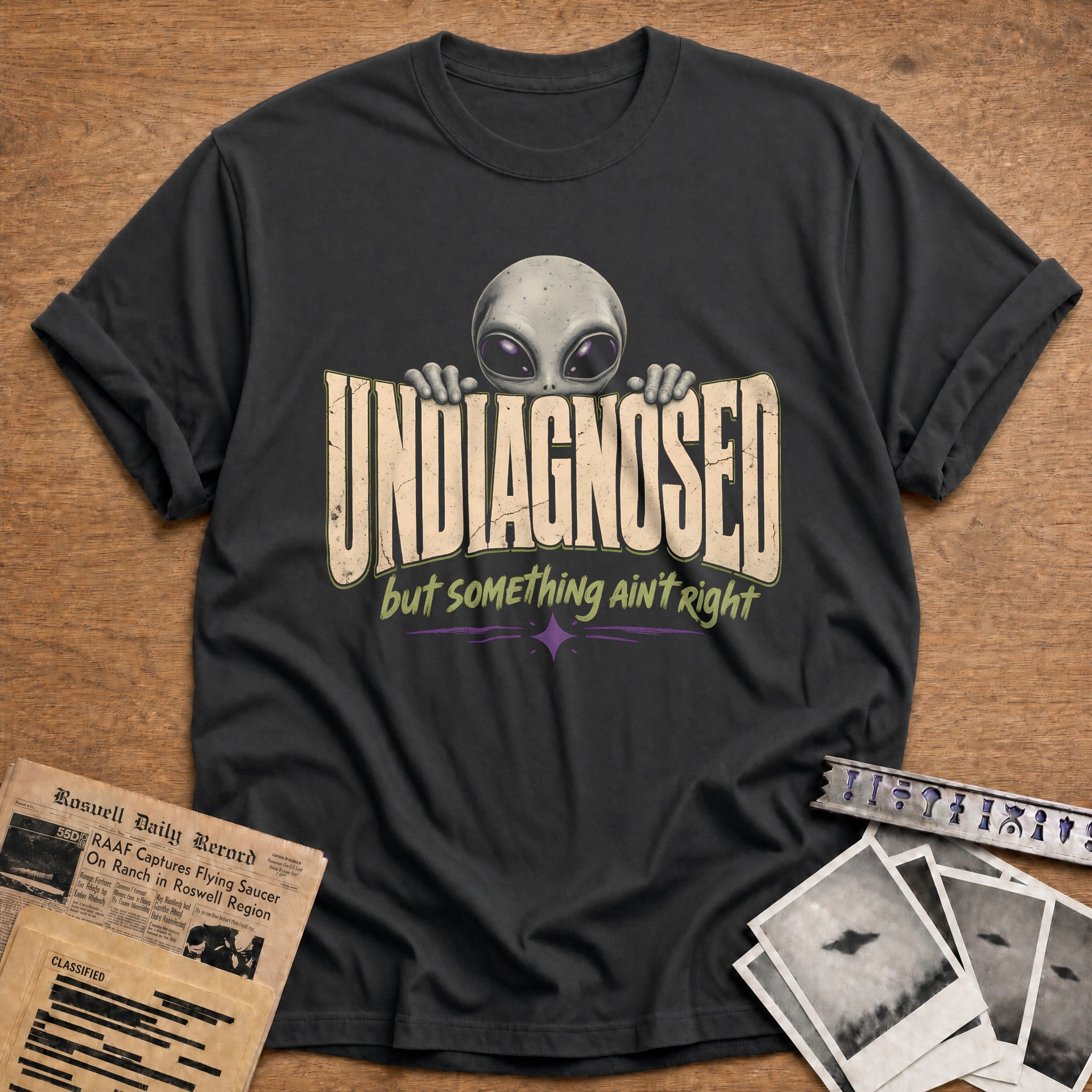 Undiagnosed Big Alien 44 T-Shirt - Charcoal