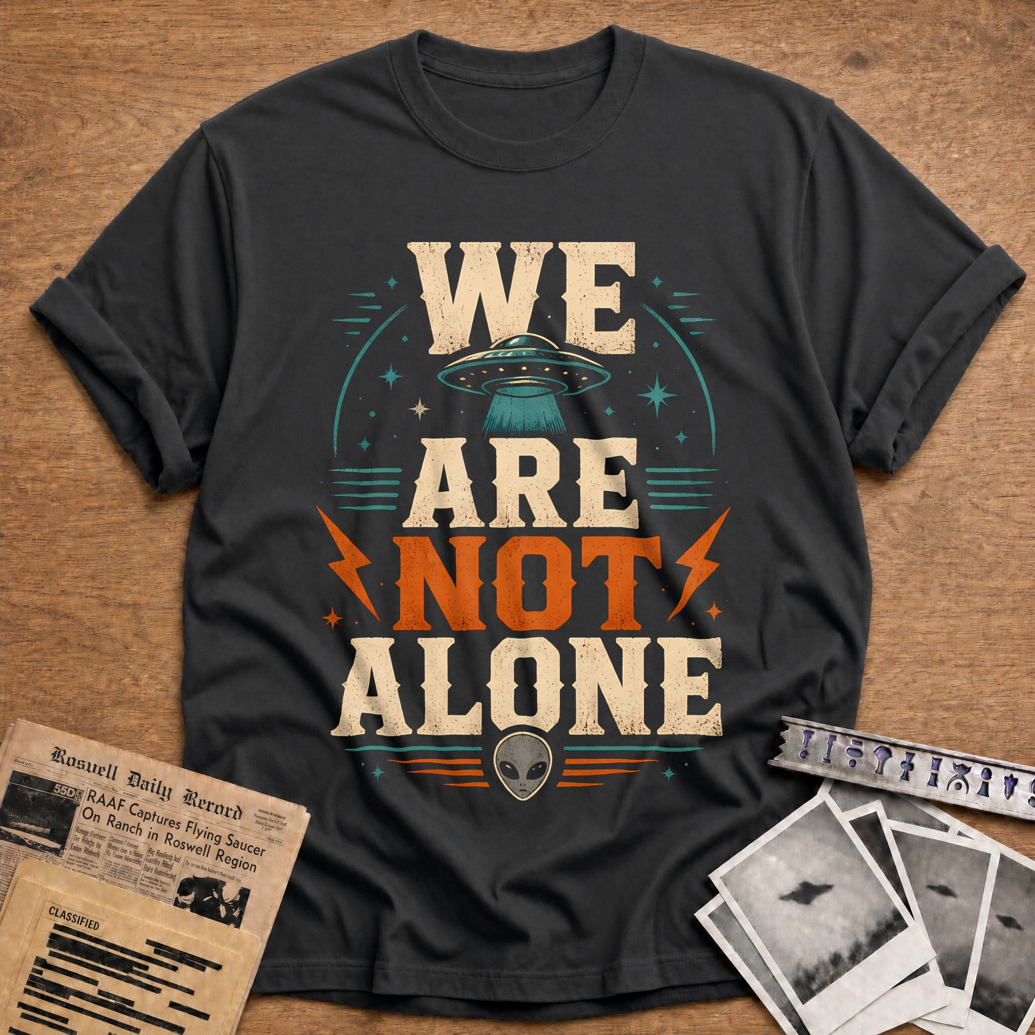 We Are Not Alone 24 T-Shirt - Charcoal