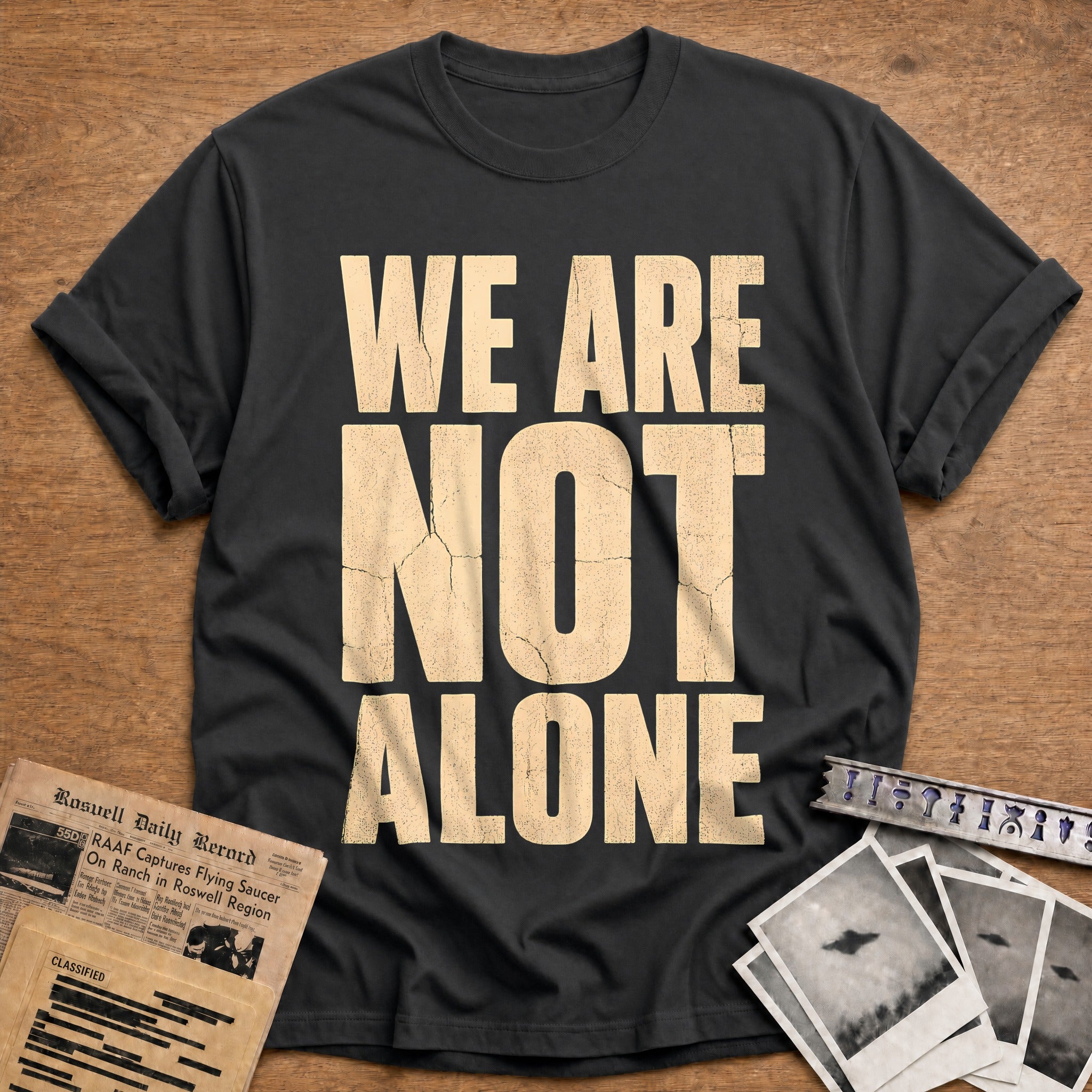 We Are Not Alone 38 T-Shirt - Charcoal