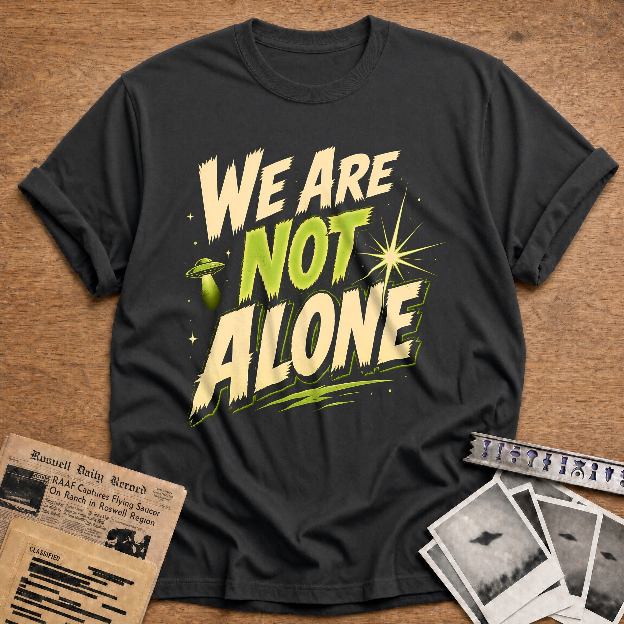 We Are Not Alone 92 T-Shirt - Charcoal