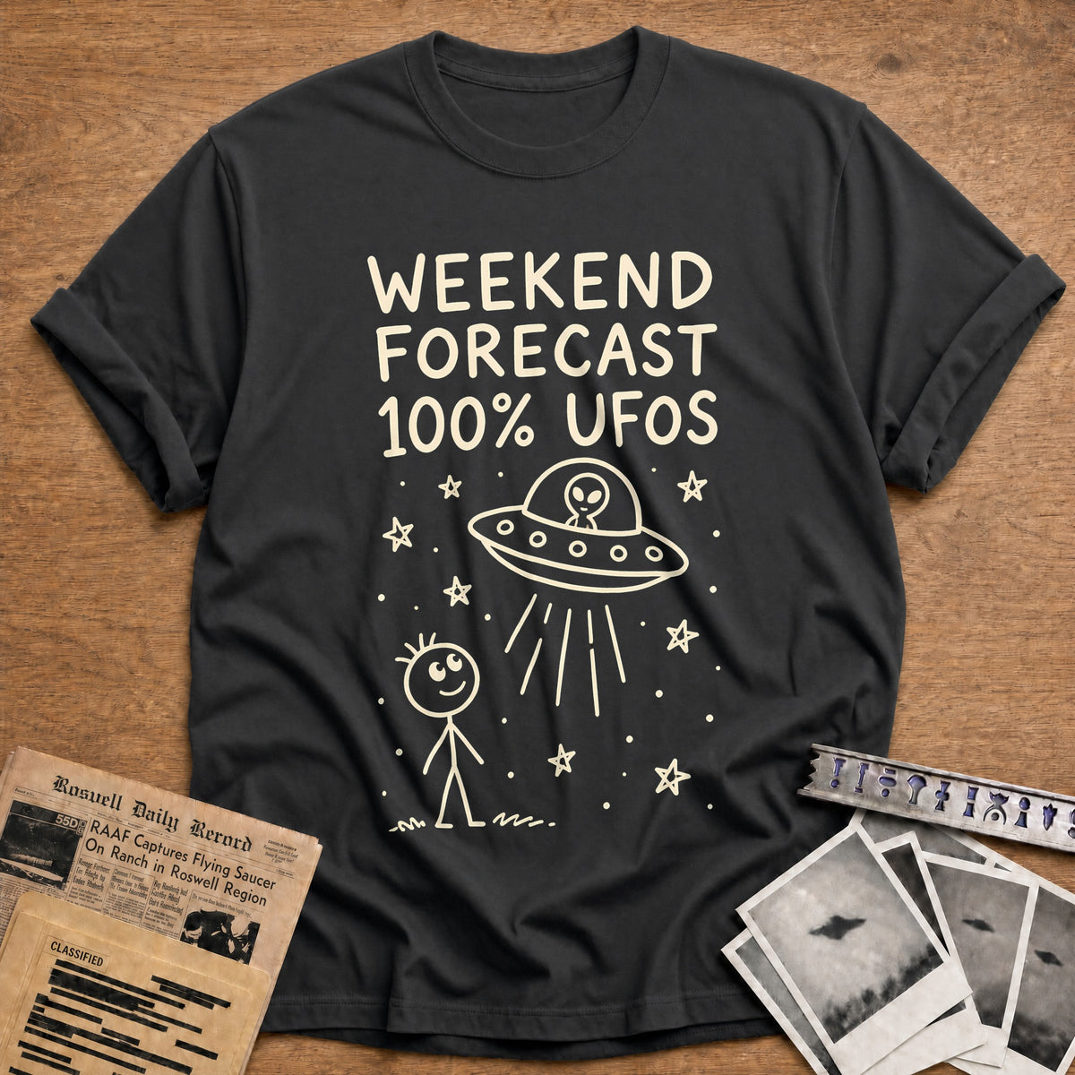 Weekend Ufos 87 T-Shirt - Charcoal