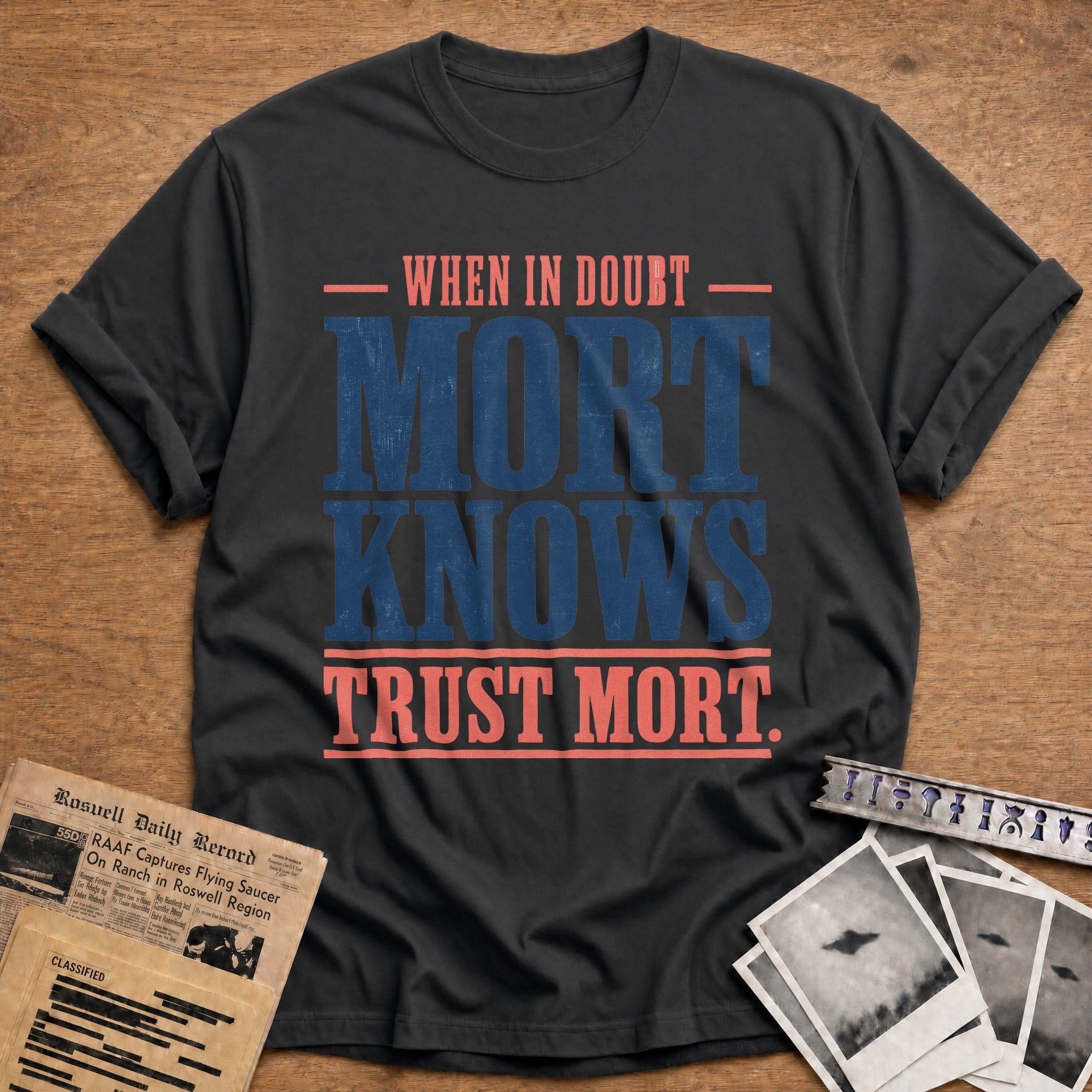 When In Doubt Mort Knows Trust Mort - Charcoal