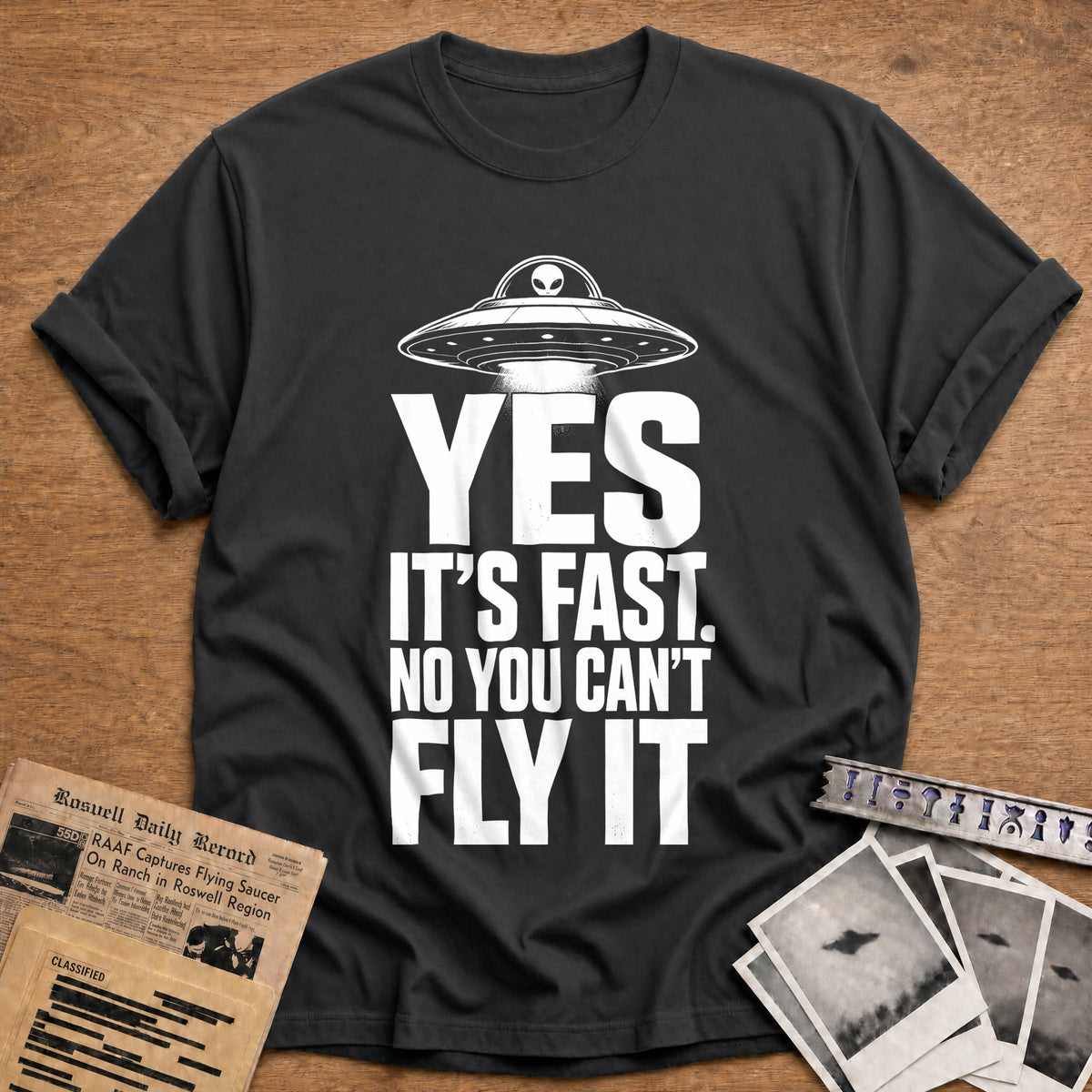 Yes It's Fast No You Can't Fly It 13 T-Shirt - Charcoal