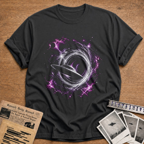 black hole galaxy purple space - Charcoal
