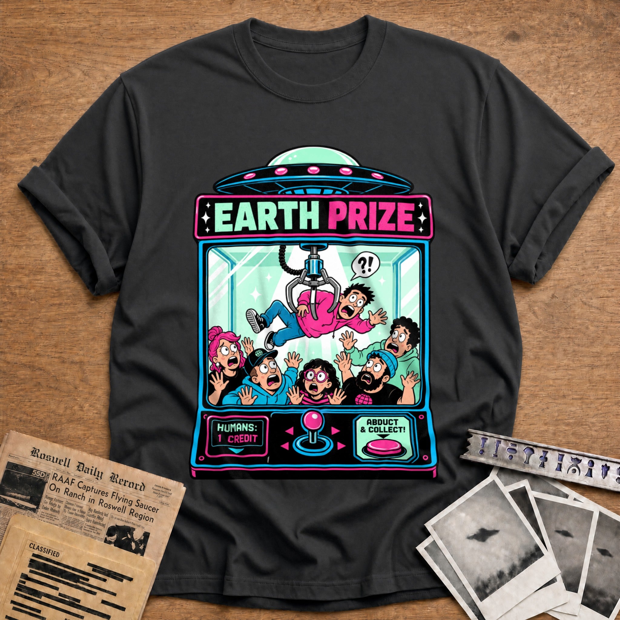 earth prize humans abduct funny - Charcoal