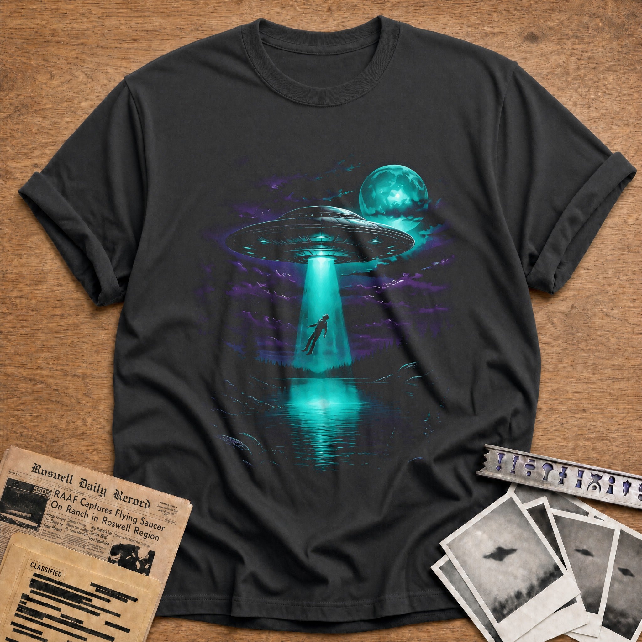ufo abduction alien sci fi - Charcoal