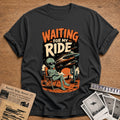 waiting for my ride alien ufo funny - Charcoal