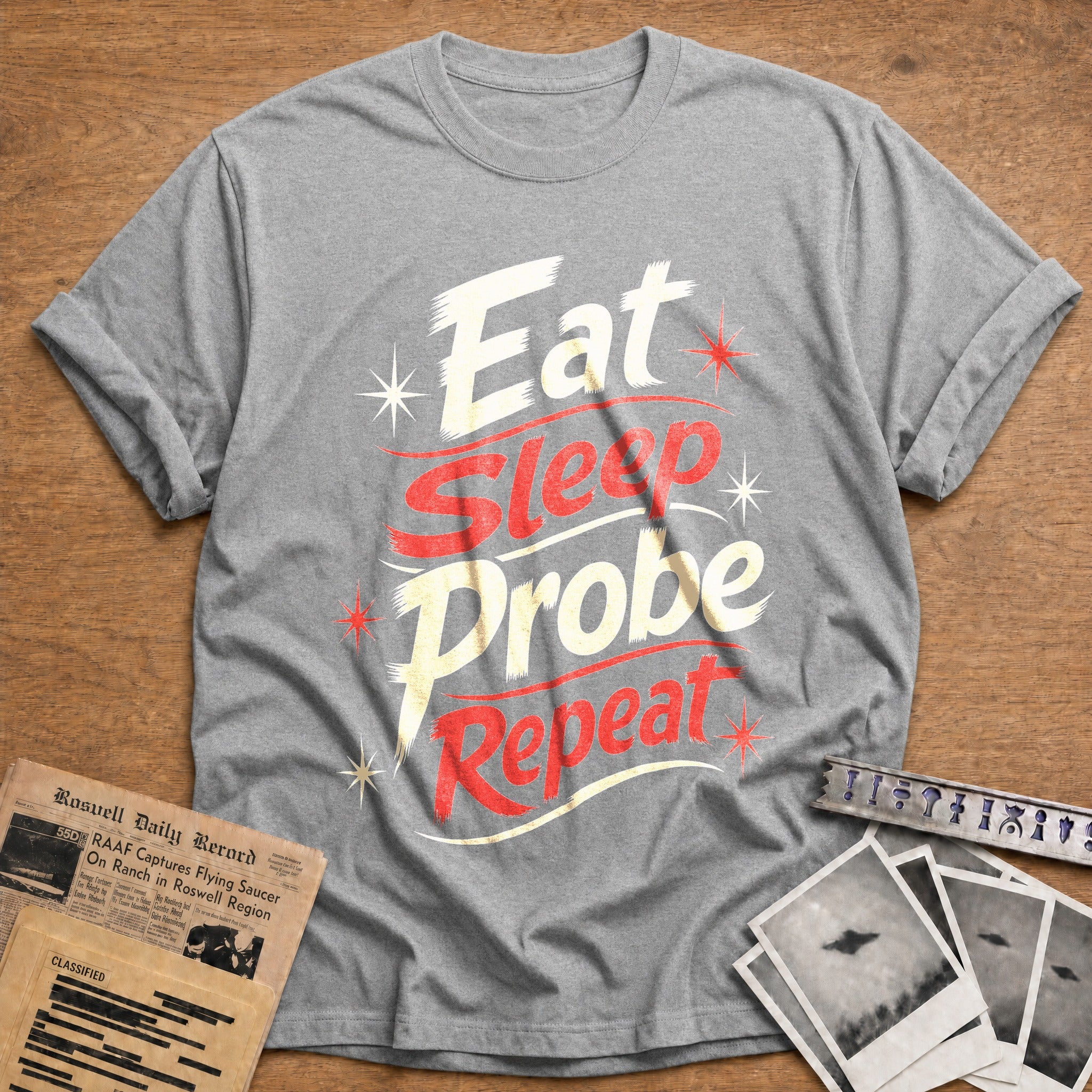 Eat Sleep Probe Repeat - Sport Grey