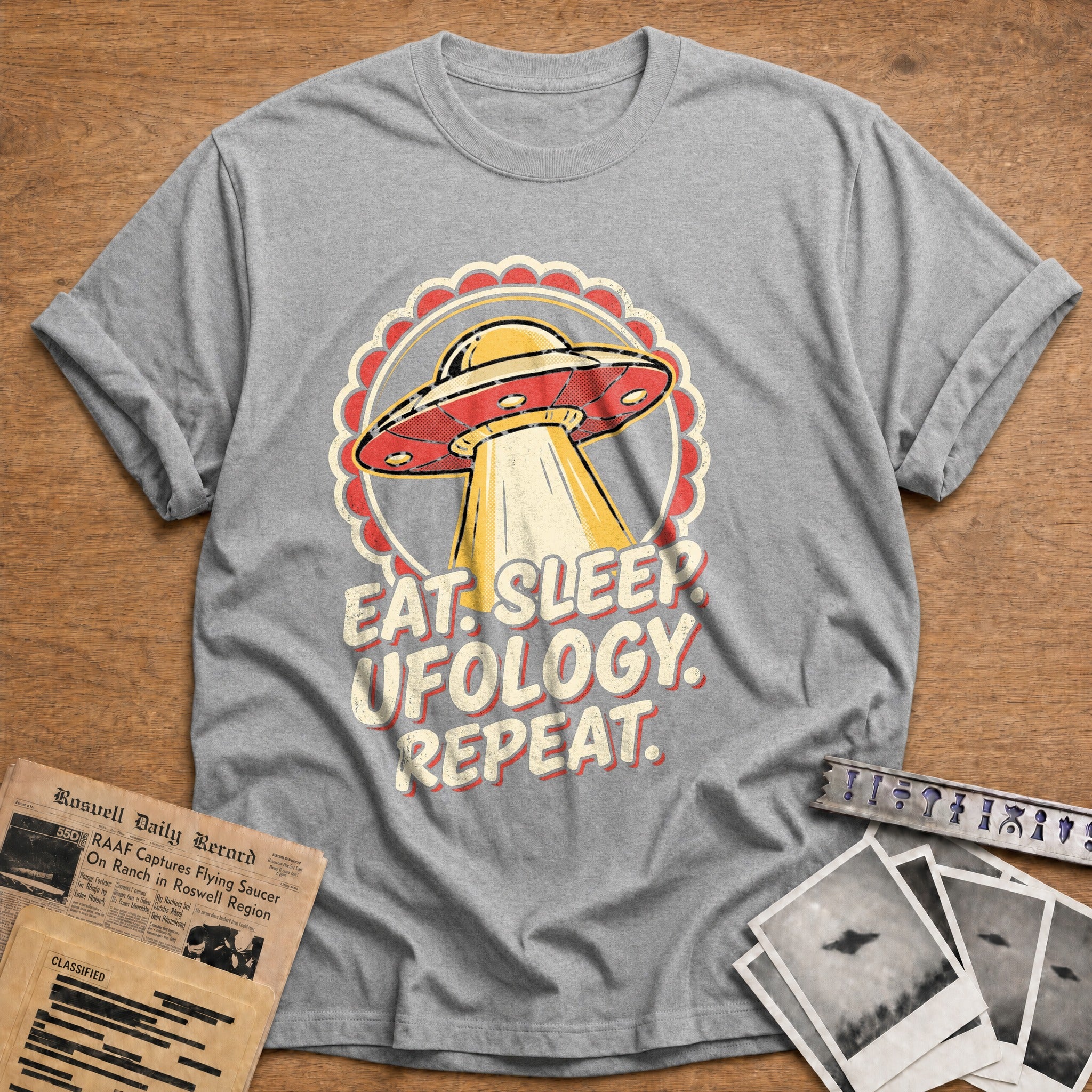 Eat Sleep Ufology Repeat - Sport Grey