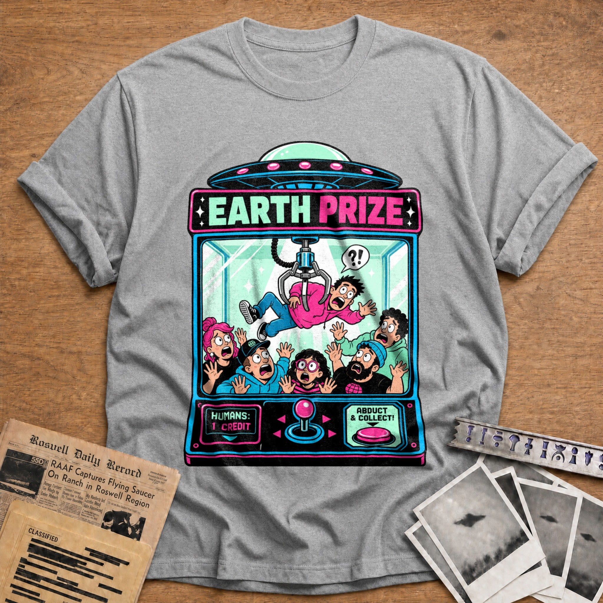 earth prize humans abduct funny - Sport Grey