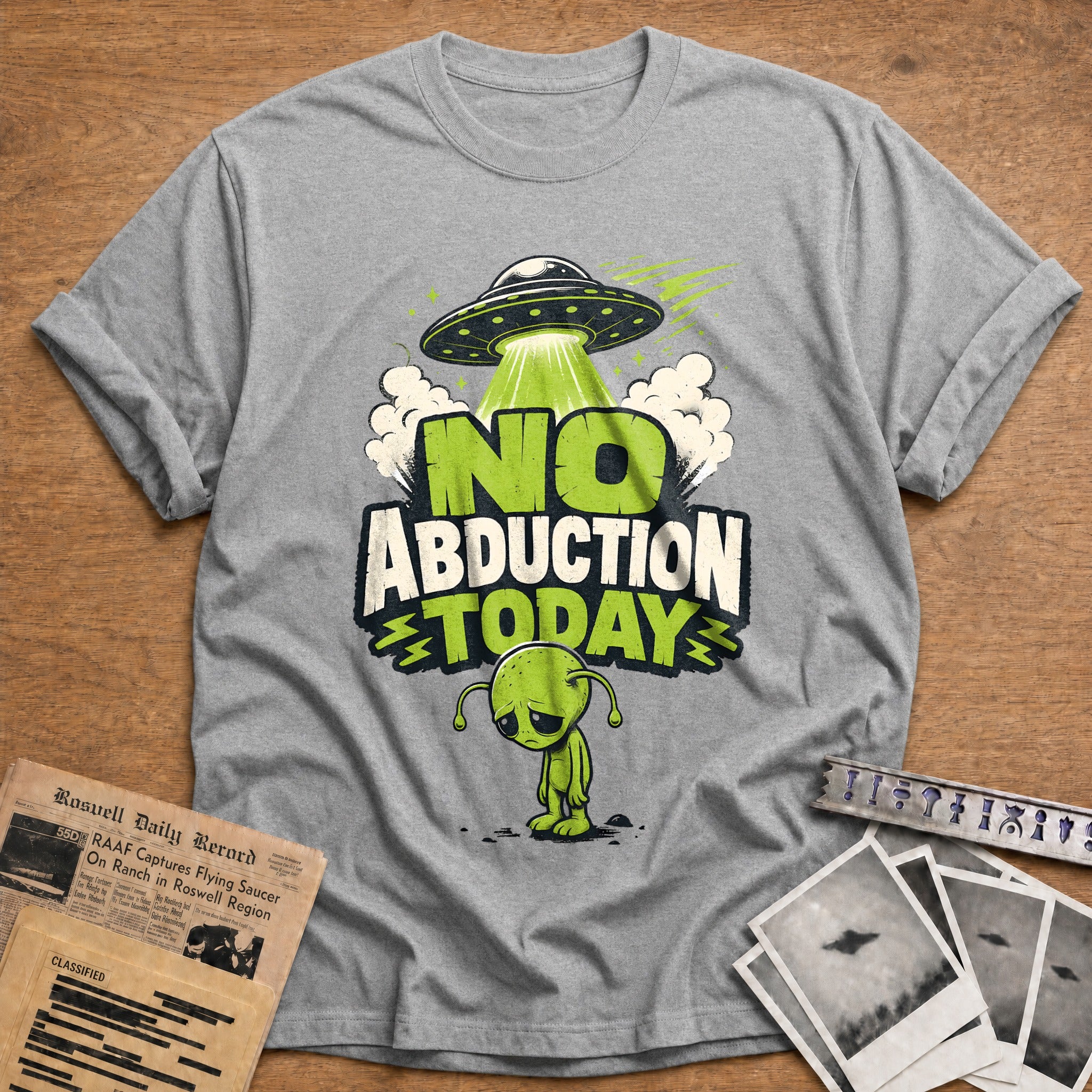 no abduction alien ufo funny - Sport Grey