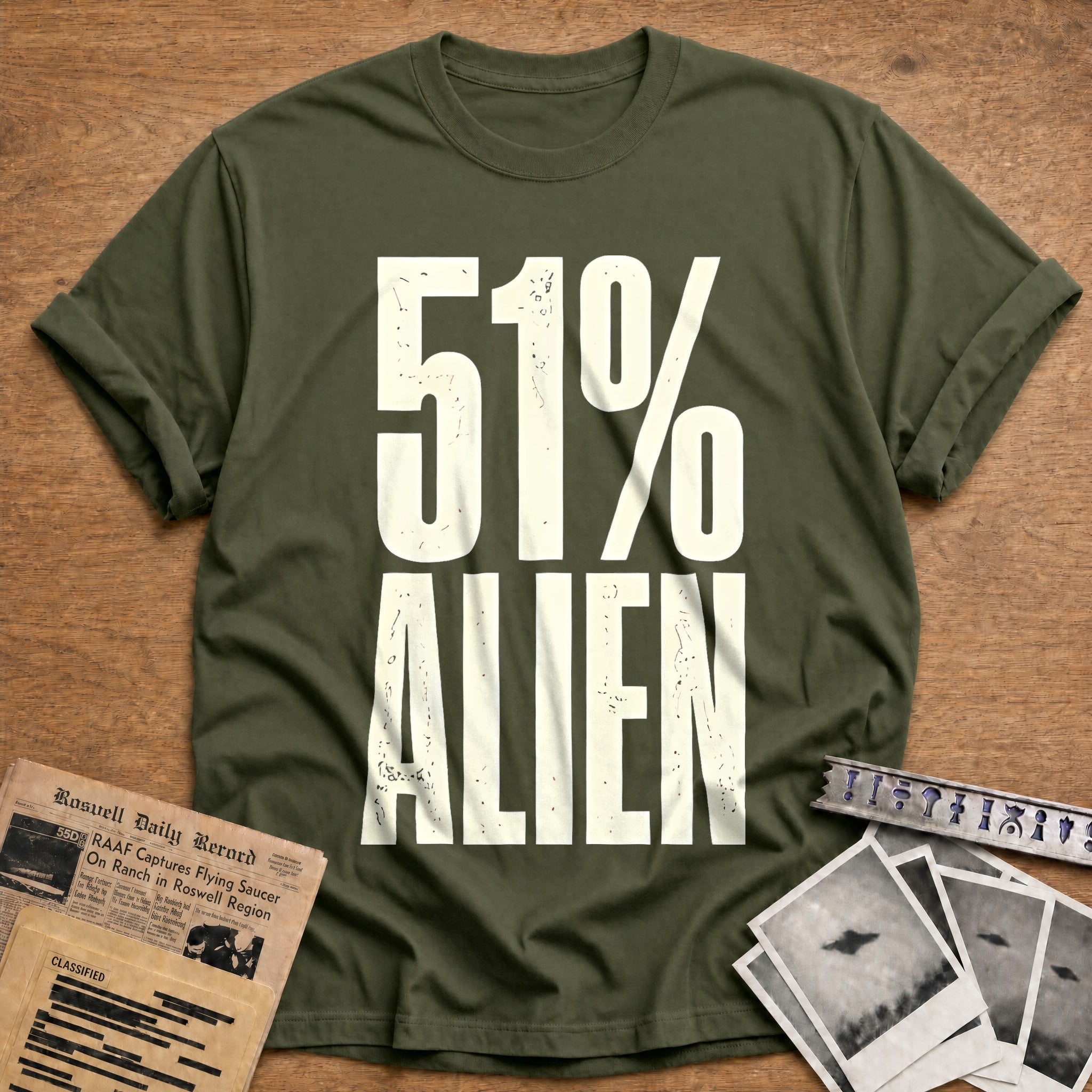 51 Percent Alien 24 T-Shirt - Military Green