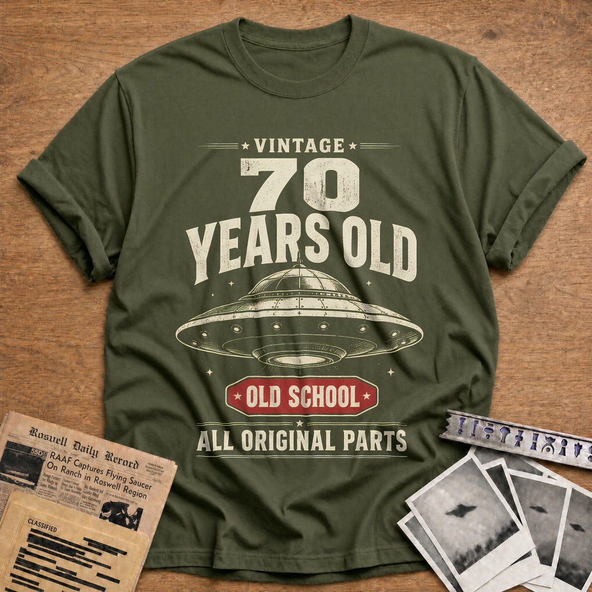 70 Original Parts T-Shirt - Military Green
