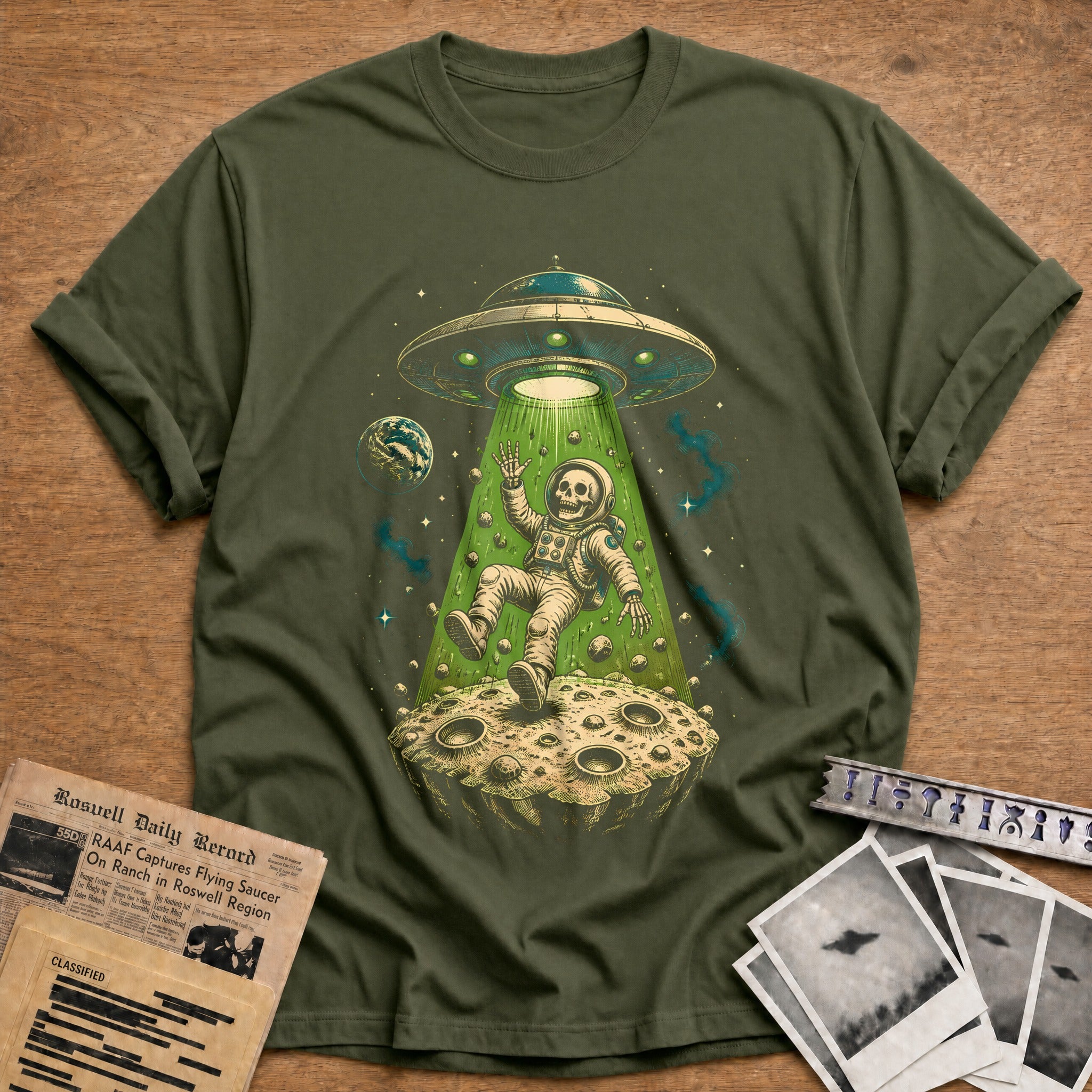 Abduction Protocol T-Shirt - Military Green