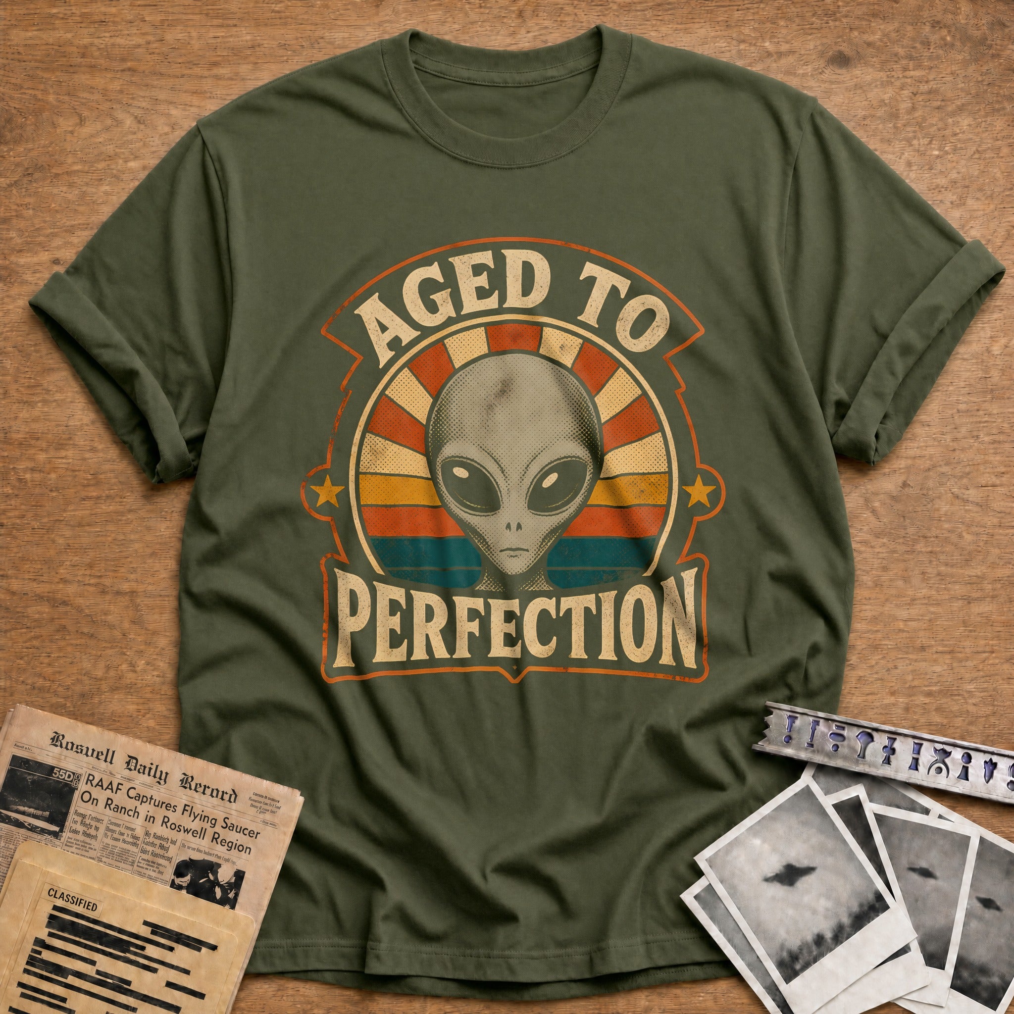 Aged To Perfection 24 T-Shirt - Military Green