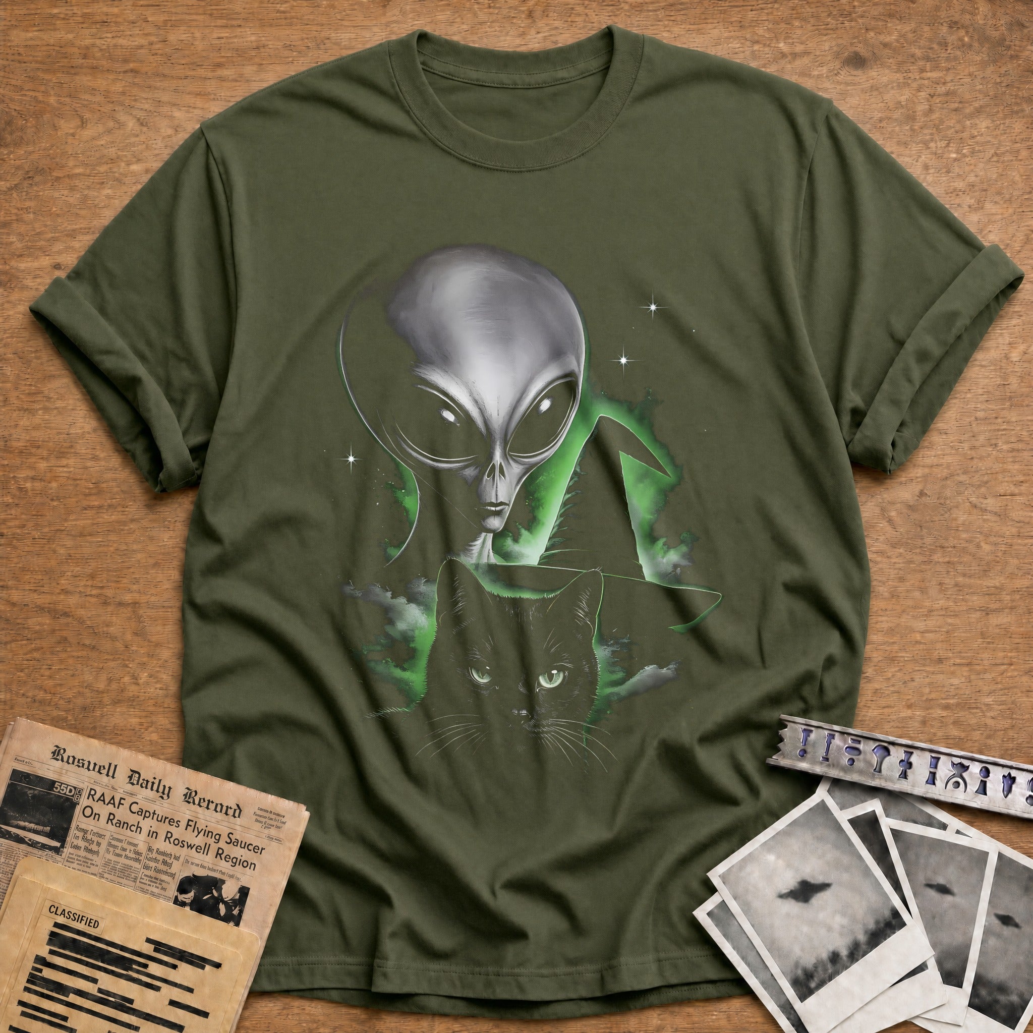Alien Cat Witchhat 72 - Military Green