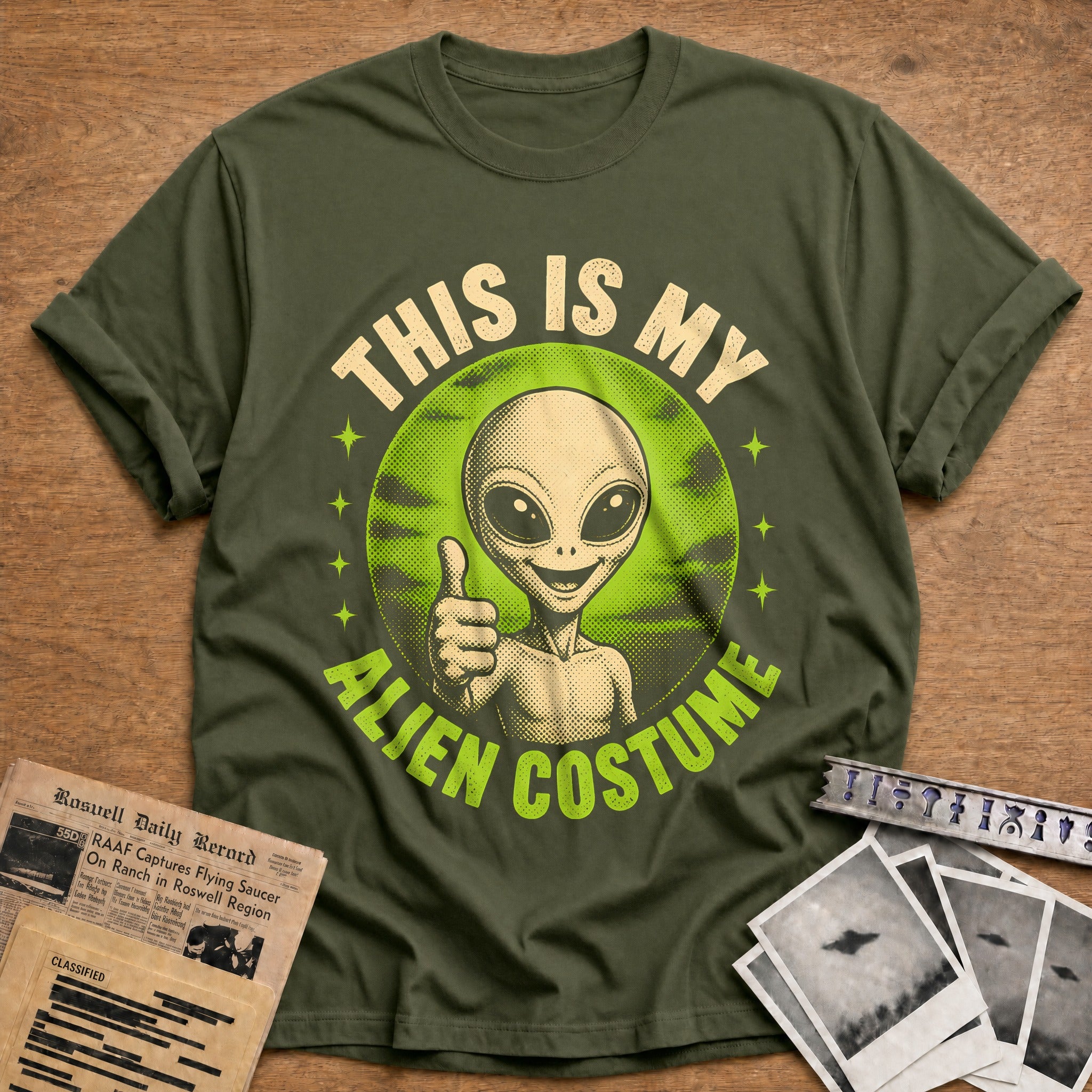 Alien Costume 97 T-Shirt - Military Green