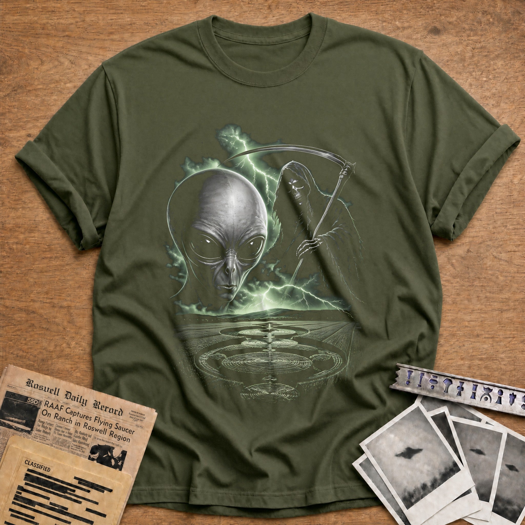 Alien Reaper Cropcircle 35 - Military Green