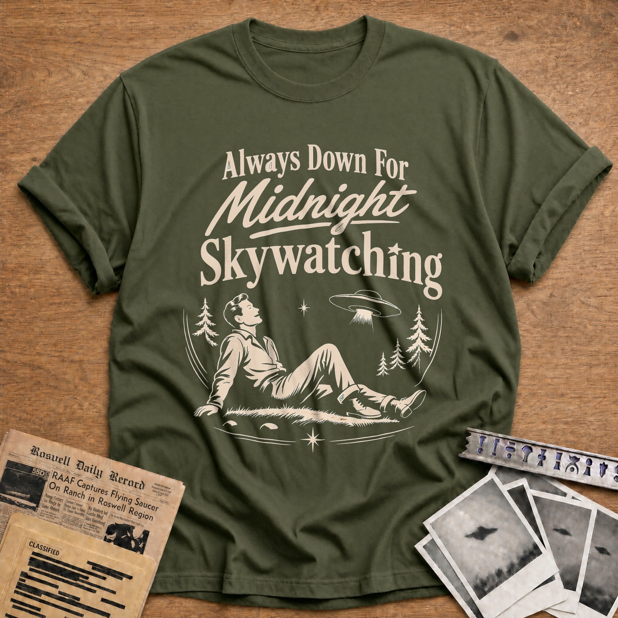 Always Down For Midnight Skywatching 02 - Military Green