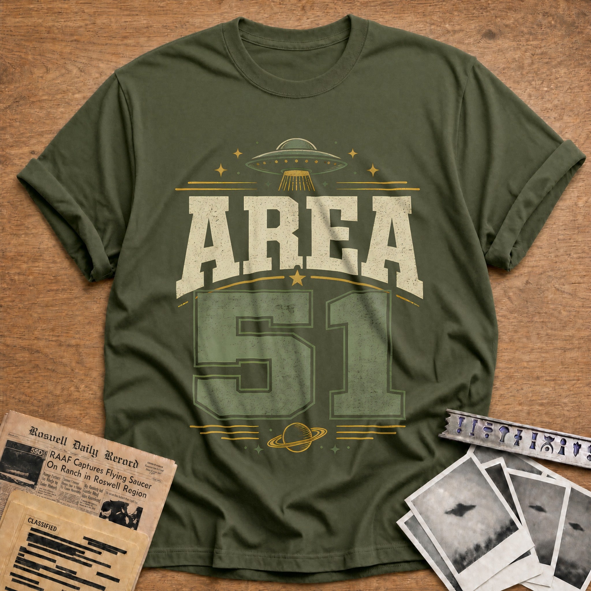 Area 51 89 T-Shirt - Military Green