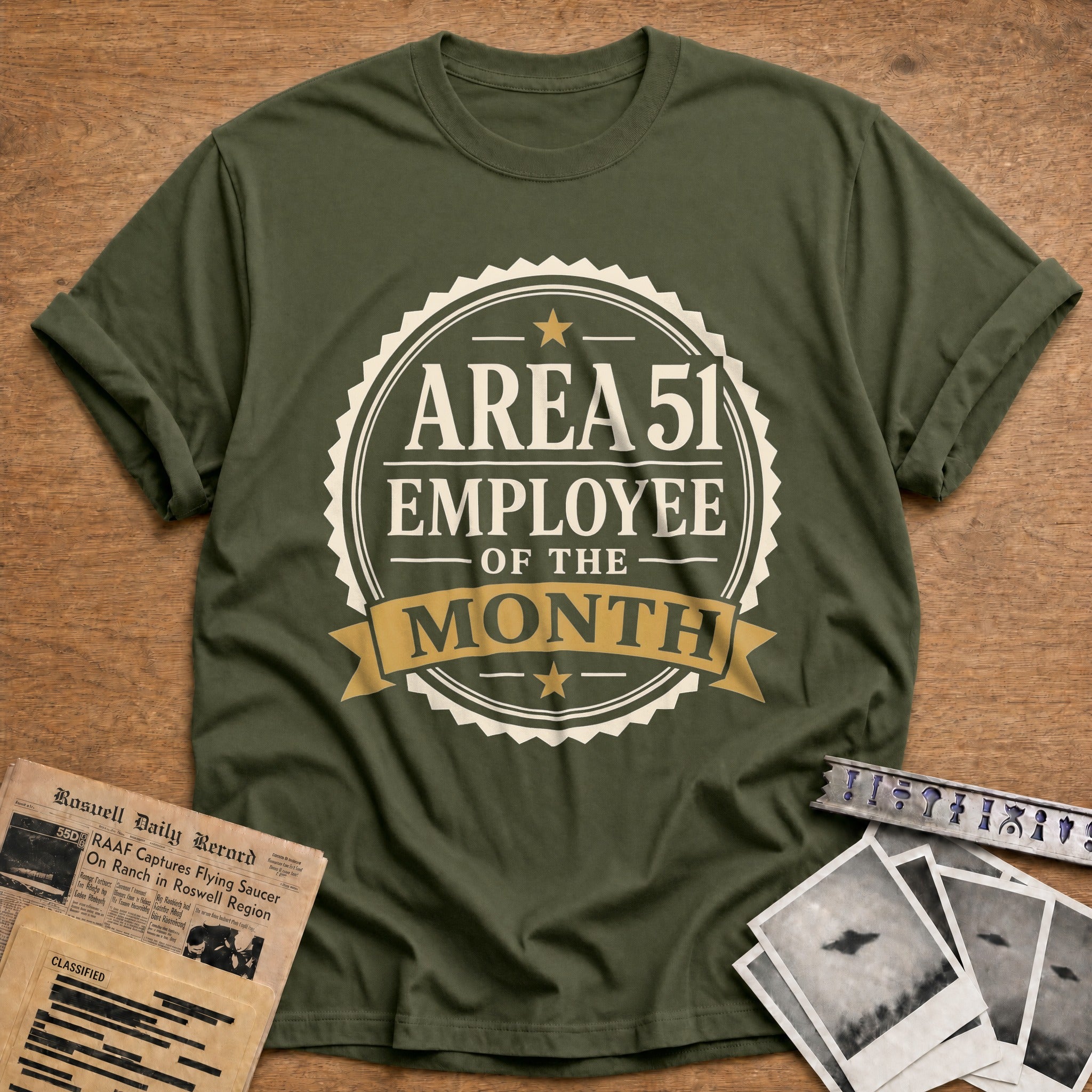 Area 51 Employee Of The Month 01 - Military Green