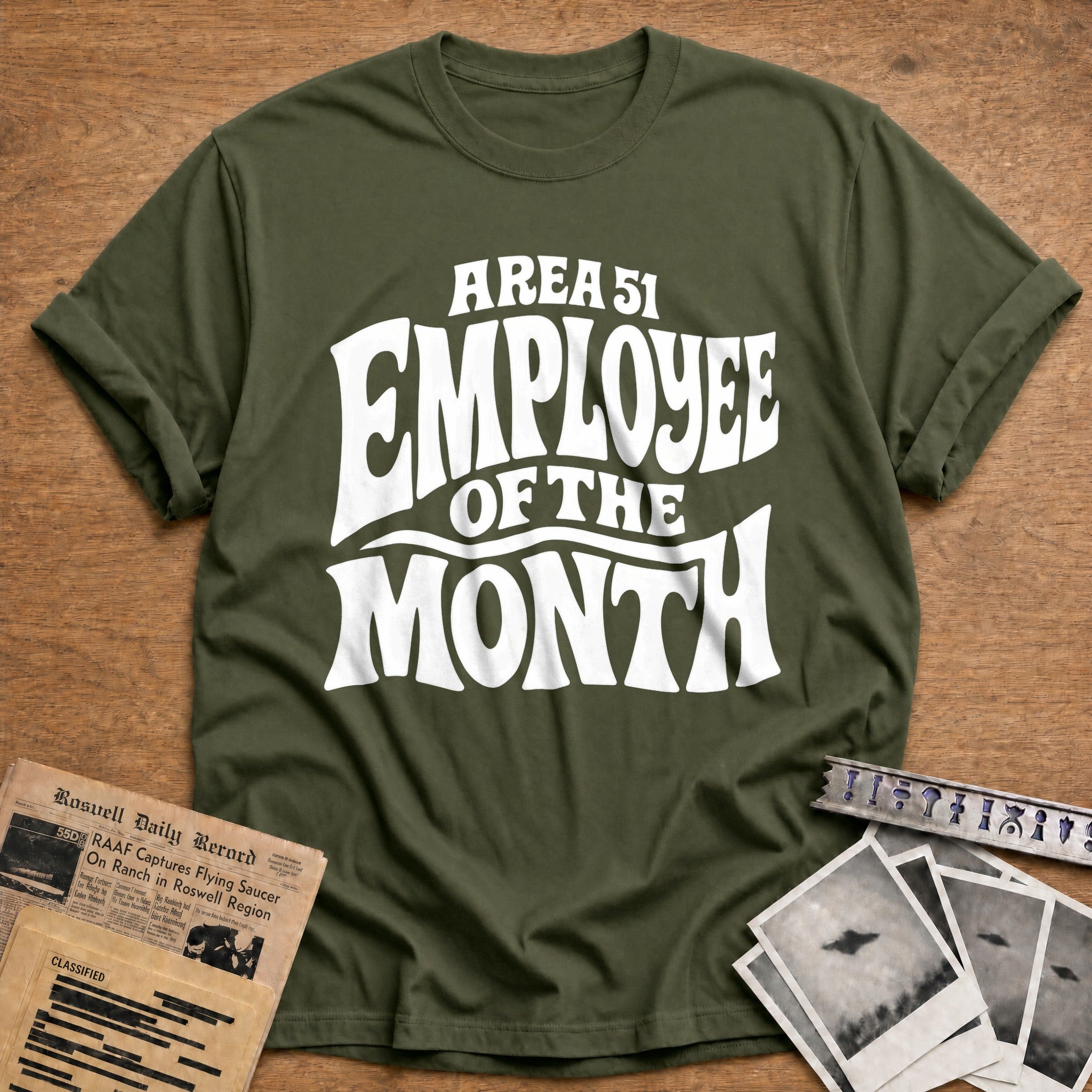 Area 51 Employee Of The Month 02 - Military Green