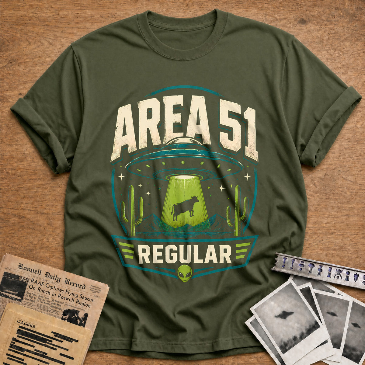 Area 51 Regular 16 T-Shirt - Military Green