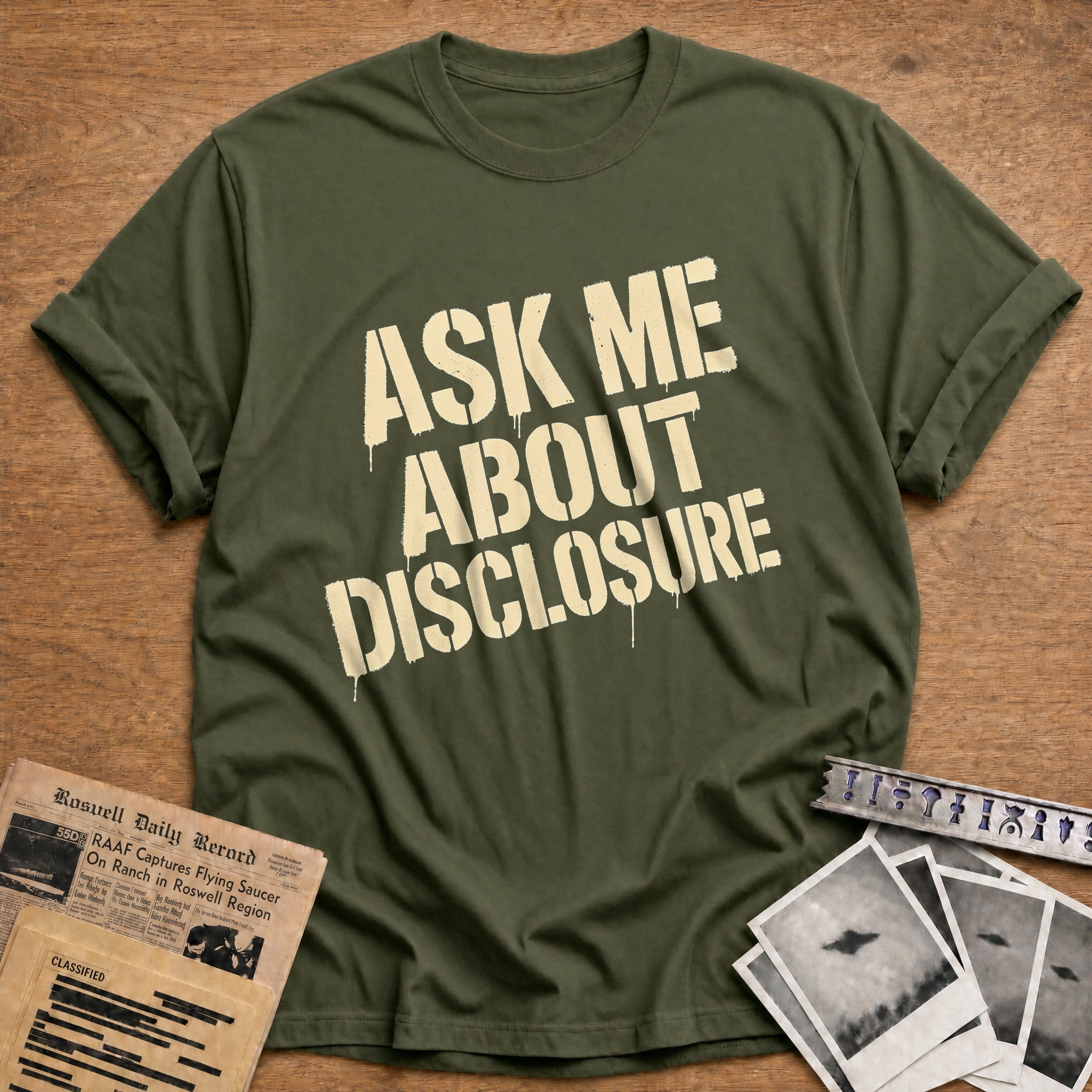 Ask Me About Disclosure 01 - Military Green