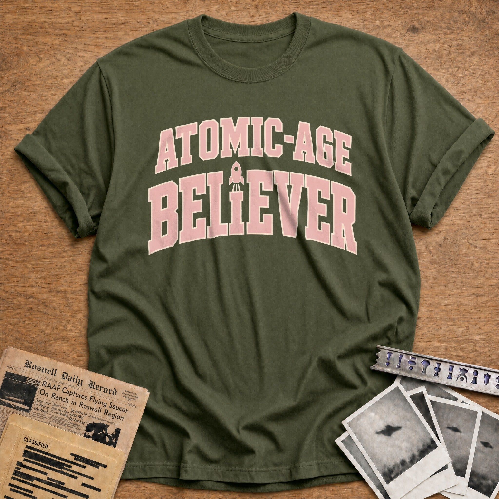 Atomic Age Believer - Military Green