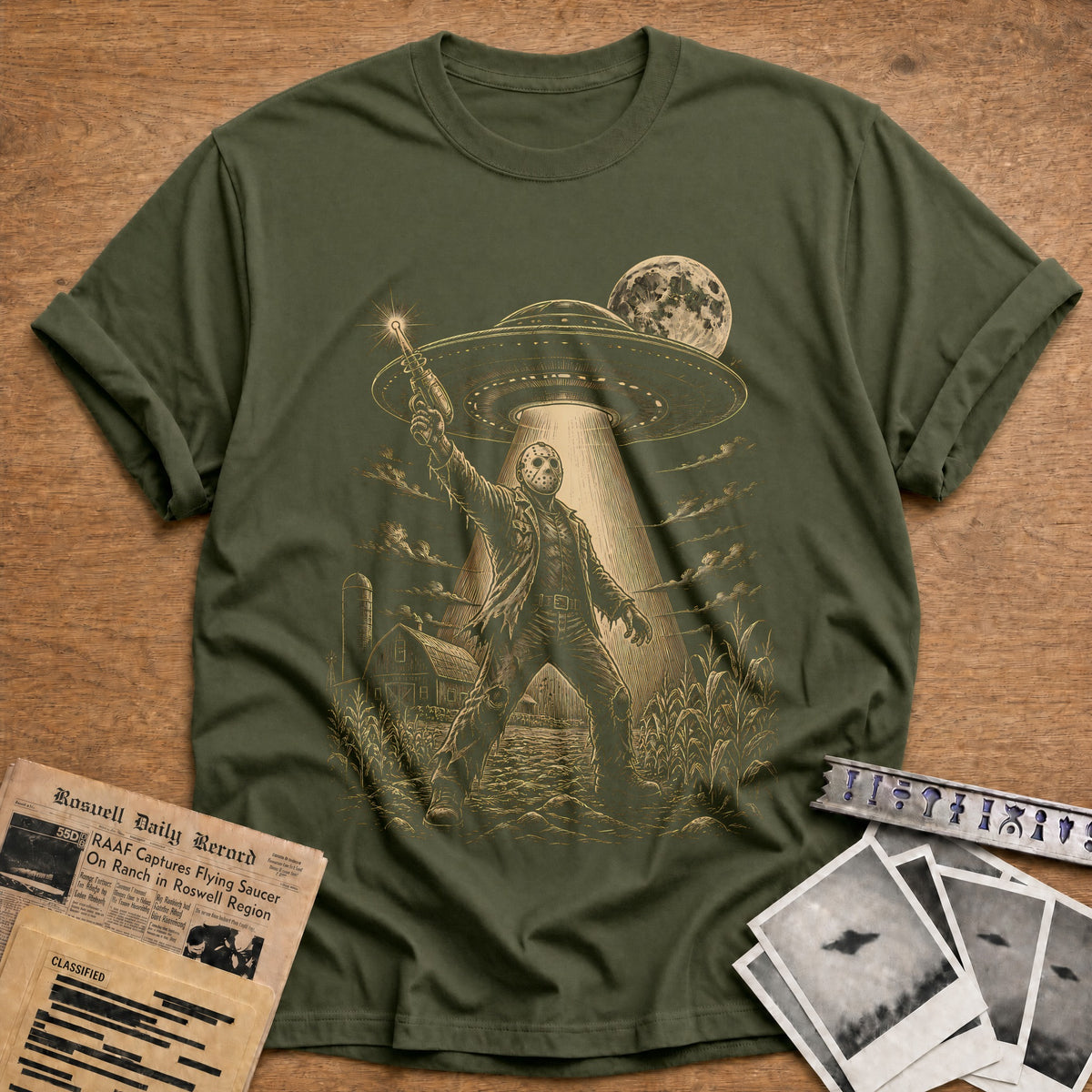 Blood Saucer 53 T-Shirt - Military Green