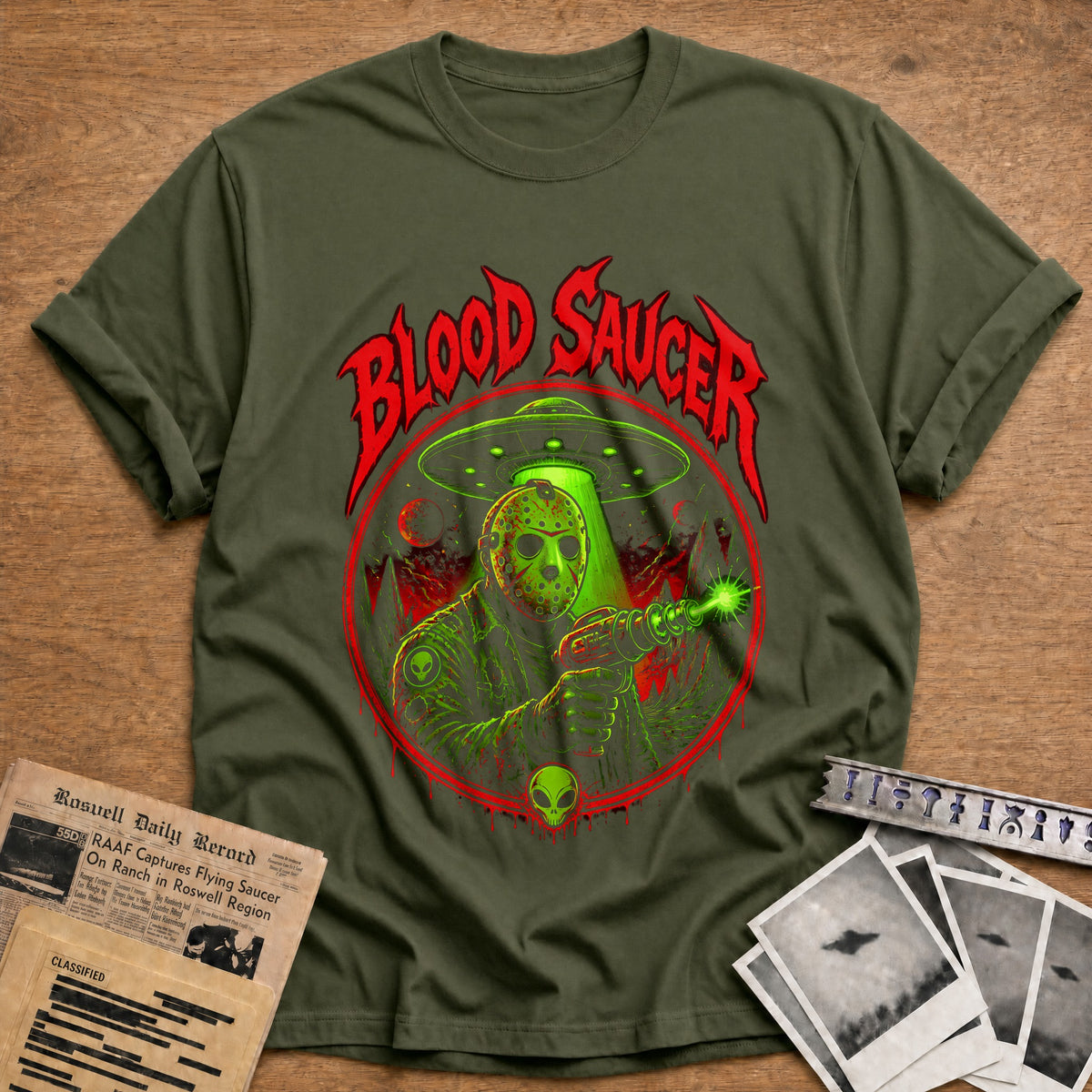 Blood Saucer 61 T-Shirt - Military Green