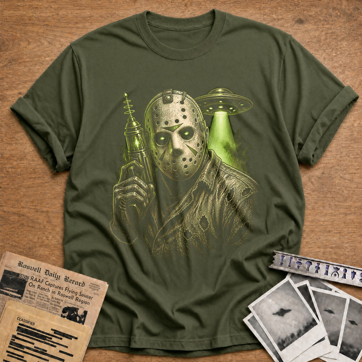 Blood Saucer 75 T-Shirt - Military Green