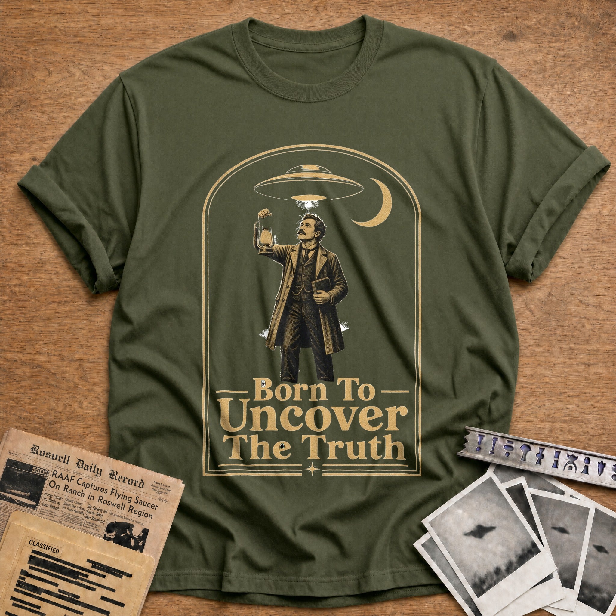 Born To Investigate - Military Green