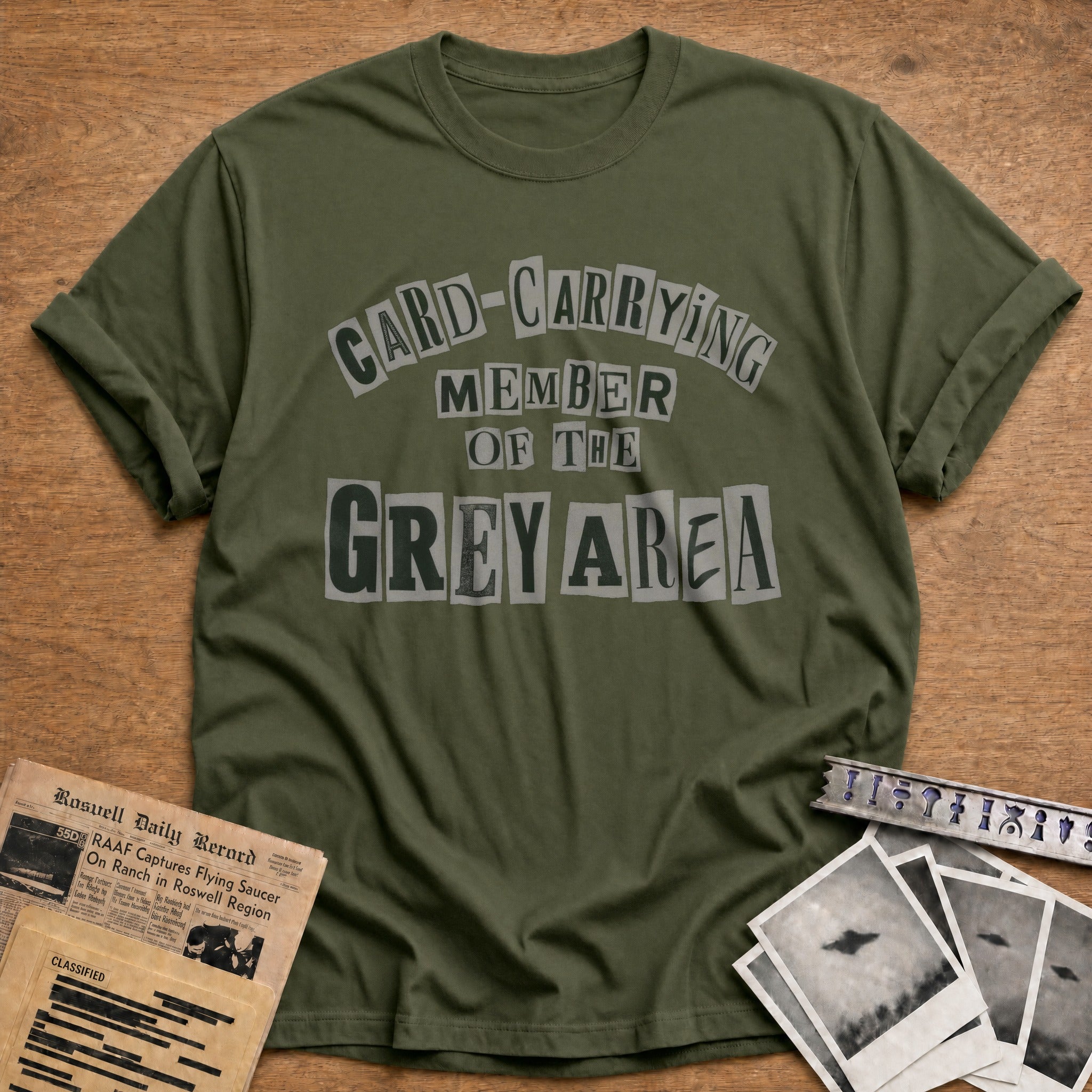 Card Carrying Member Of The Grey Area - Military Green