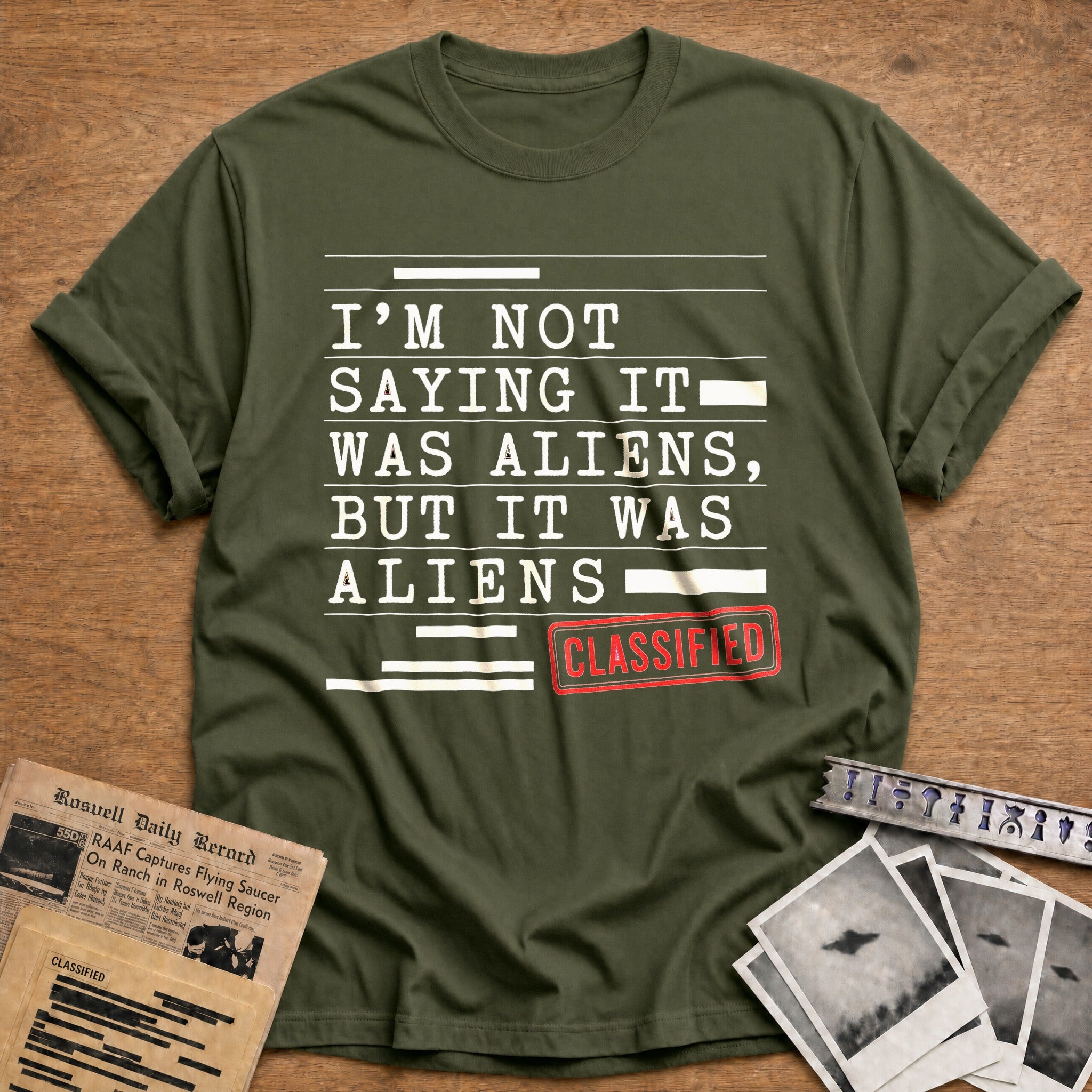Classified Redaction - Military Green