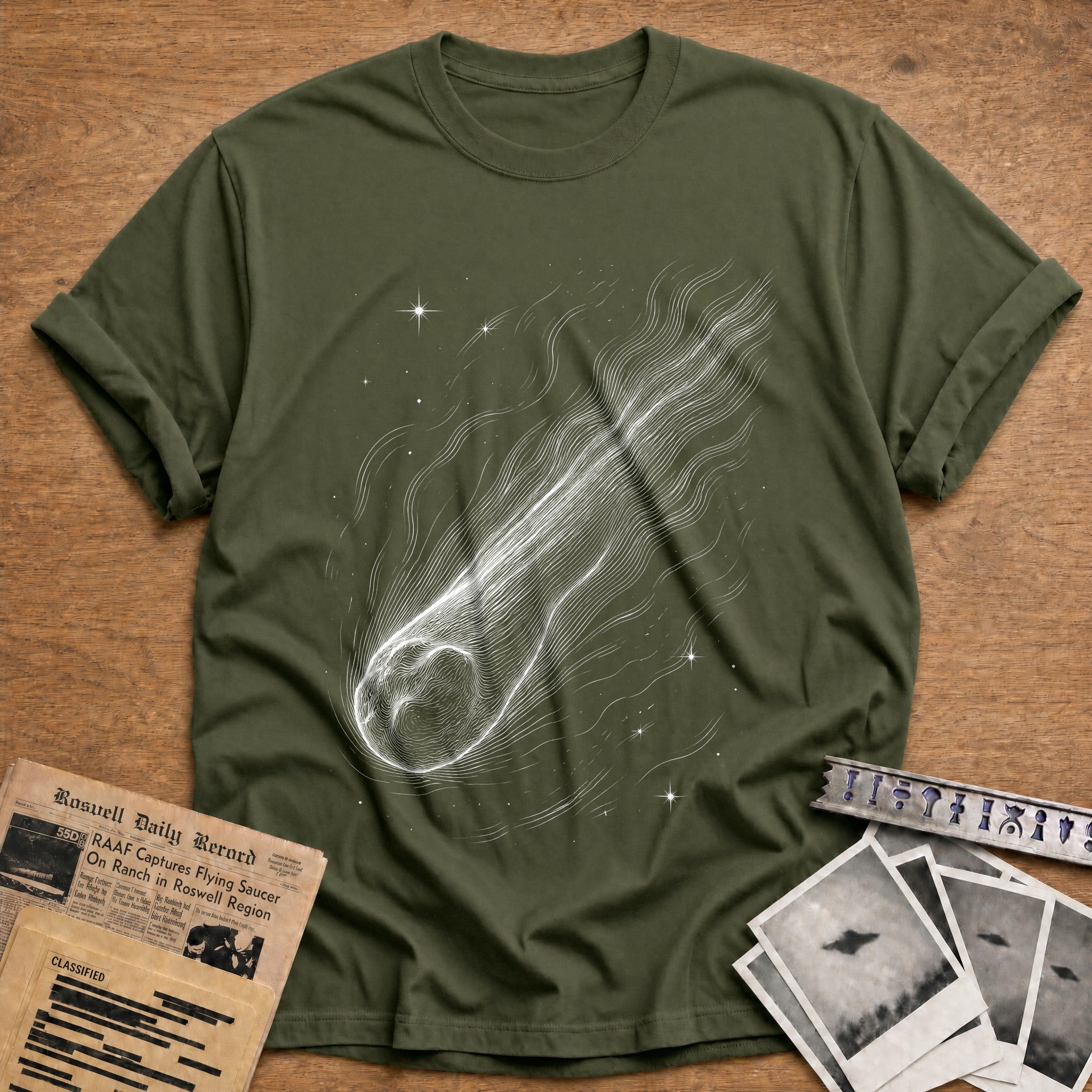 Comet Tail T-Shirt - Military Green
