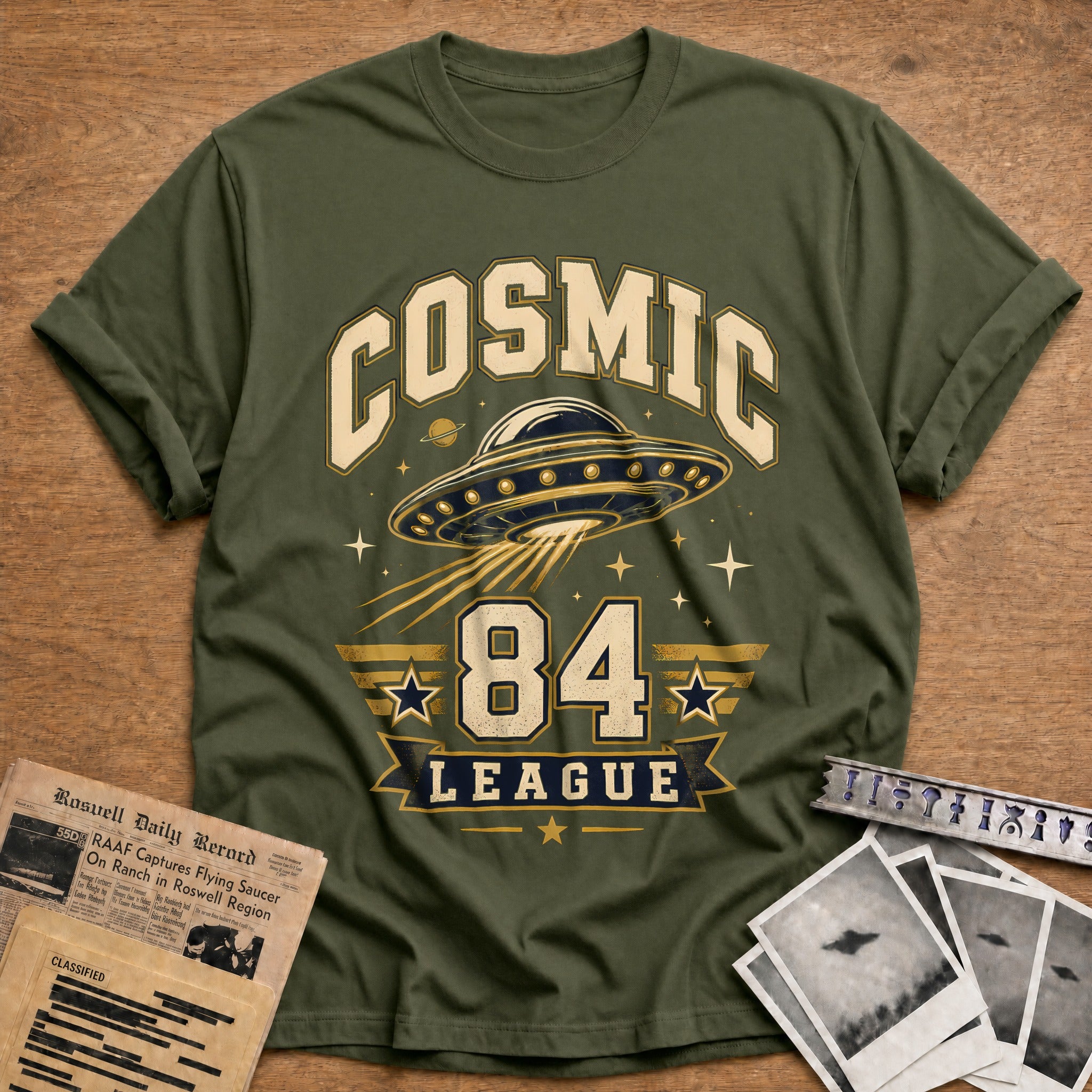 Cosmic League 84 T-Shirt - Military Green