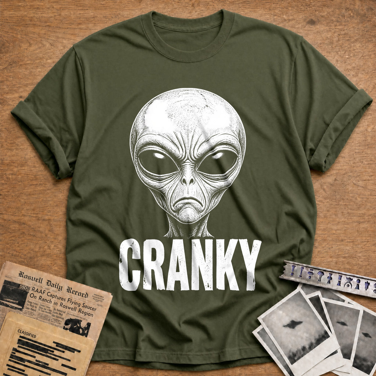 Cranky 42 T-Shirt - Military Green
