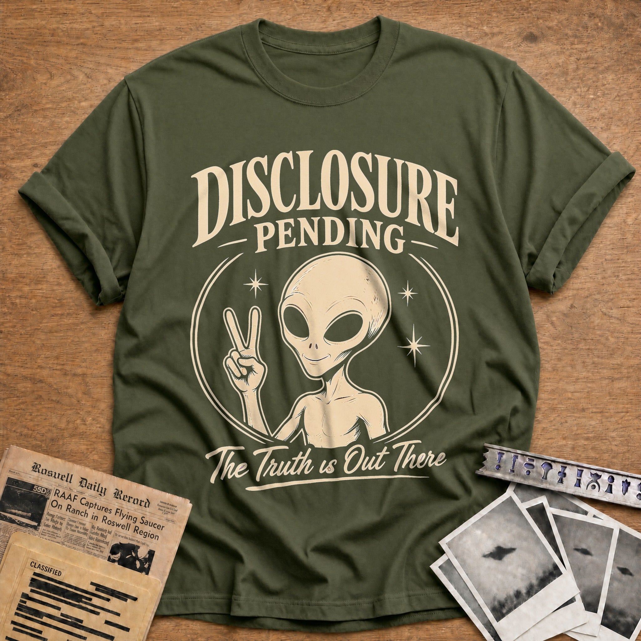 Disclosure Pending The Truth Is Out There - Military Green