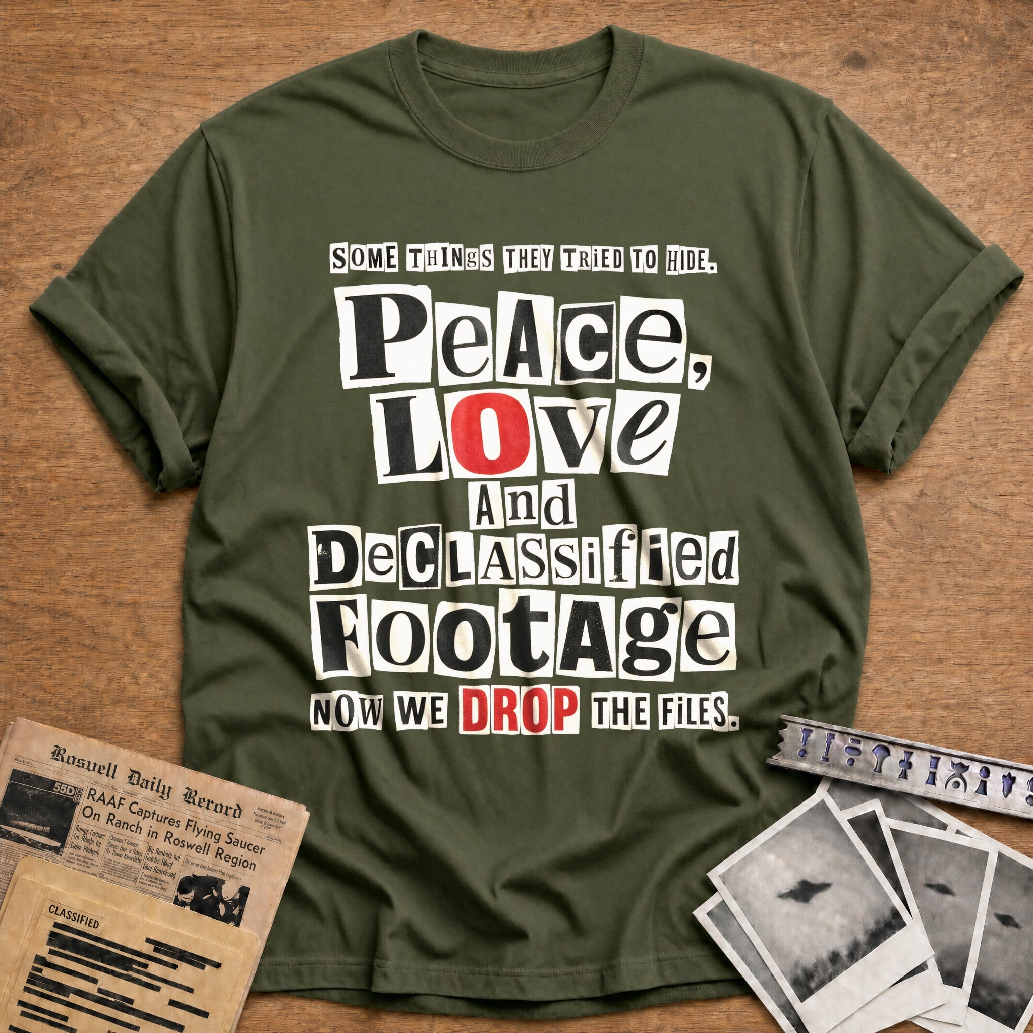 Drop The Files - Military Green